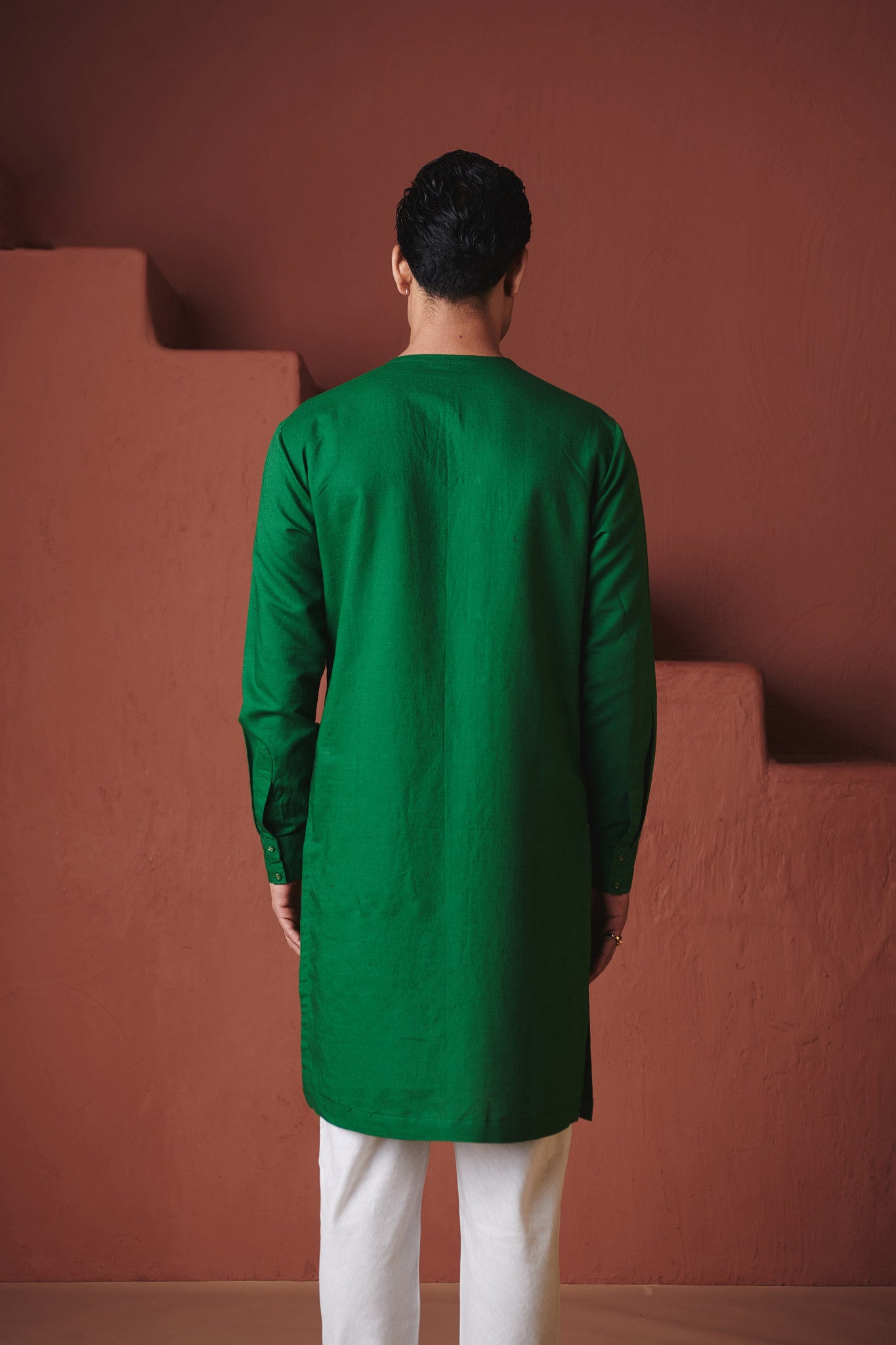 Paan Co - Linen Men's Side Panel Kurta - CiceroniKurtaSaphed