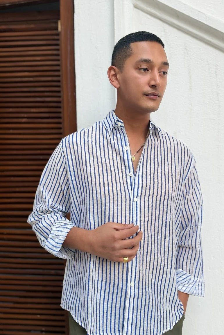 Paddy Navy Stripes Shirt - CiceroniMen ShirtsHomeland Elegies