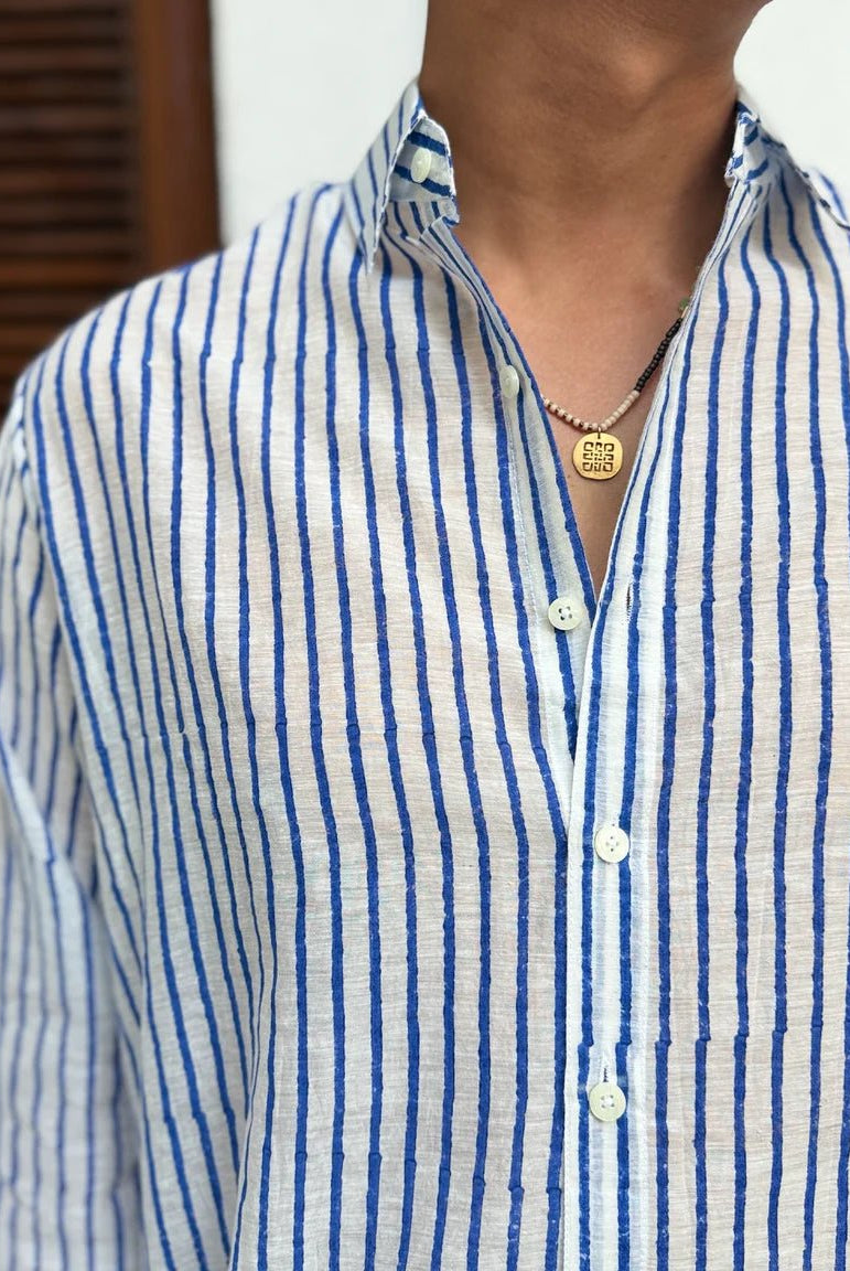Paddy Navy Stripes Shirt - CiceroniMen ShirtsHomeland Elegies