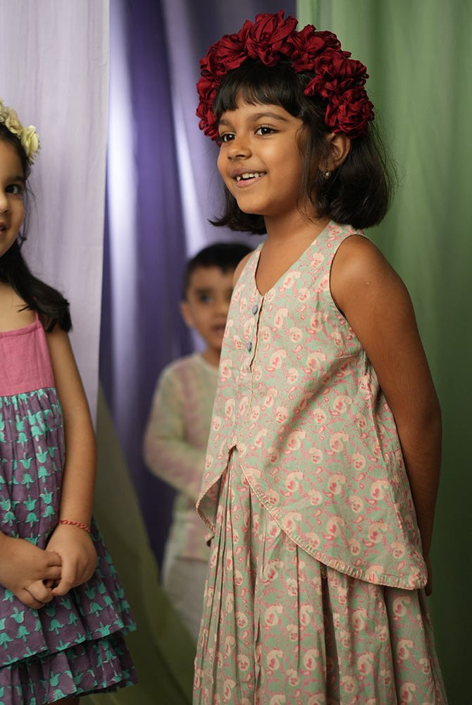 ‘Paisley Heart’ Girls Ethnic Wear Lehenga Set - CiceroniLehenga SetLove The World Today