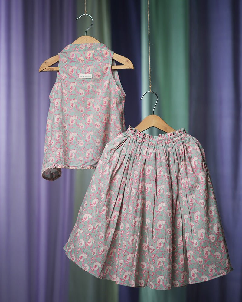 ‘Paisley Heart’ Girls Ethnic Wear Lehenga Set - CiceroniLehenga SetLove The World Today