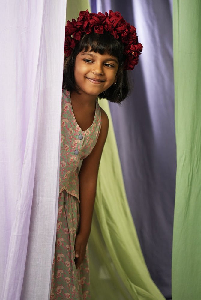 ‘Paisley Heart’ Girls Ethnic Wear Lehenga Set - CiceroniLehenga SetLove The World Today