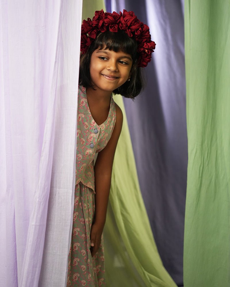 ‘Paisley Heart’ Girls Ethnic Wear Lehenga Set - CiceroniLehenga SetLove The World Today