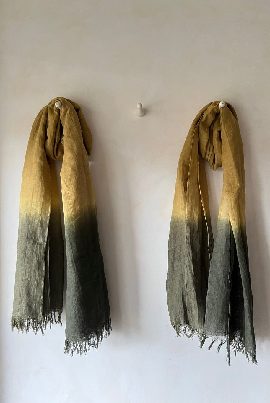 Pale Moss Ombre Stole - CiceroniScarvesPaeony