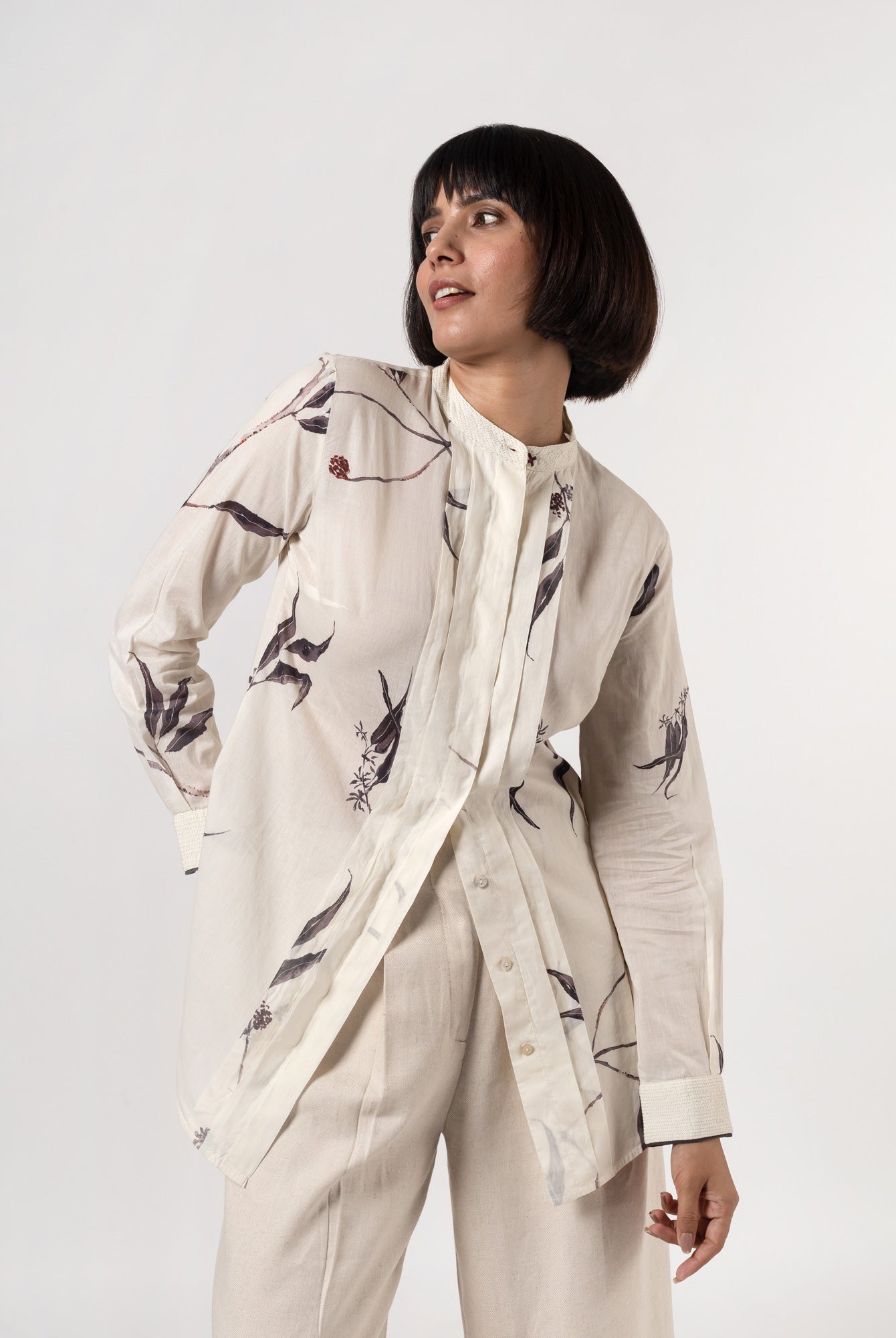 Palermo Natural Charcoal Shirt - CiceroniShirtsShades of India