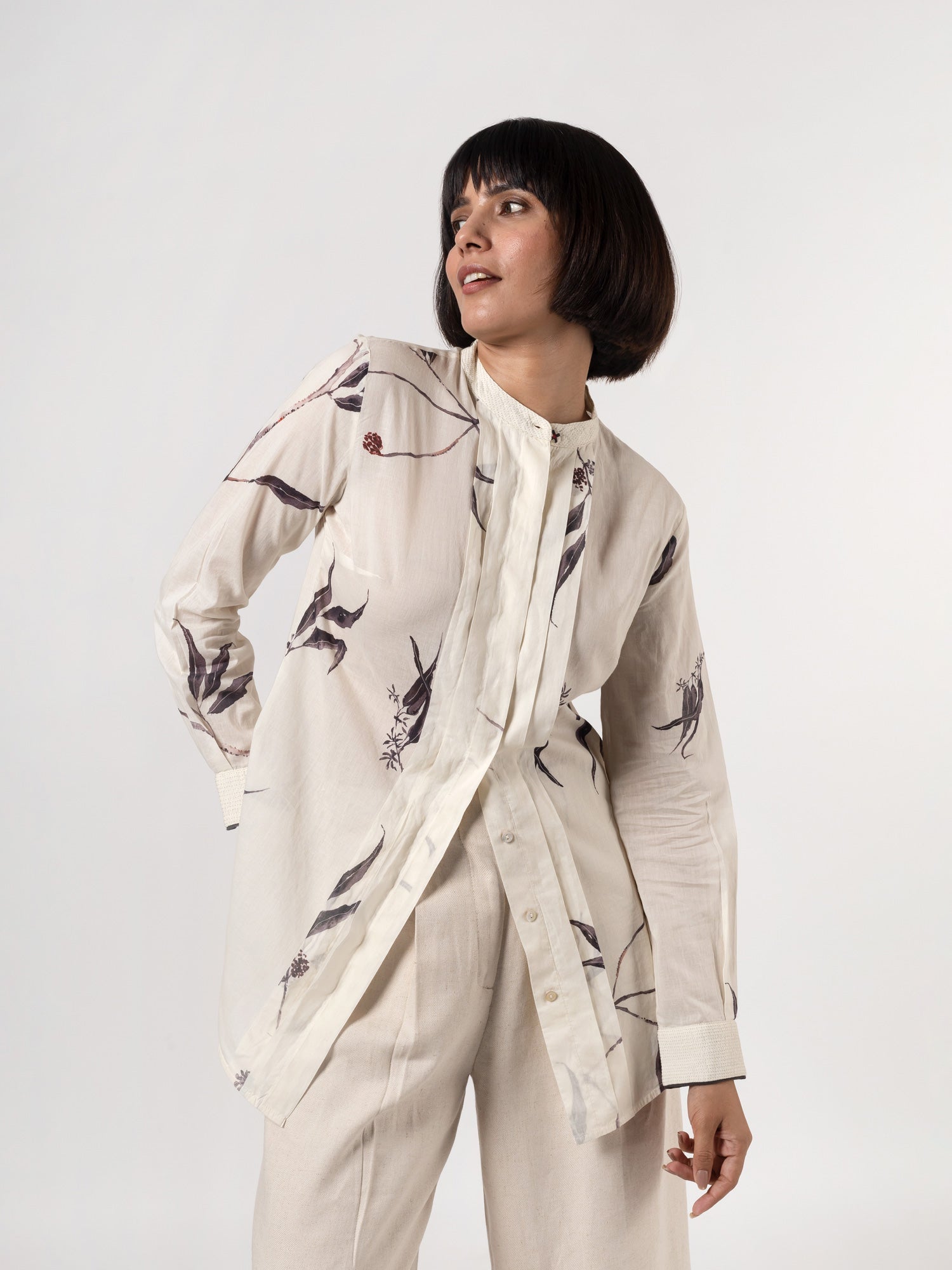 Palermo Natural Charcoal Shirt - CiceroniShirtsShades of India