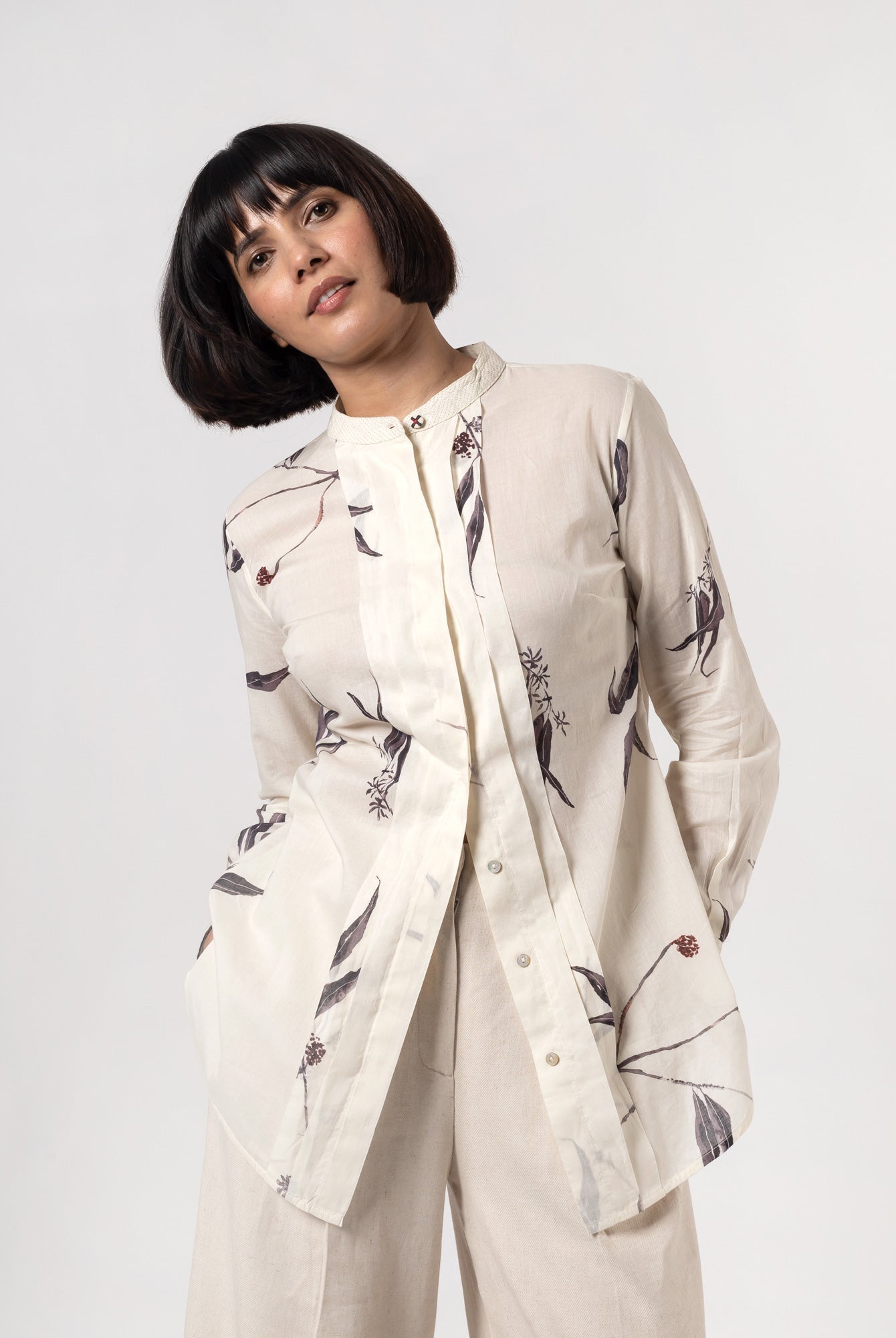 Palermo Natural Charcoal Shirt - CiceroniShirtsShades of India