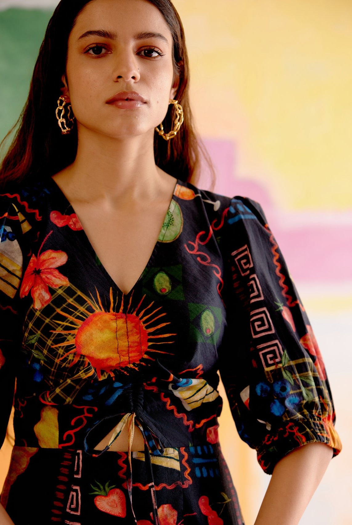 Paloma Midi Dress in Aloha Print - CiceroniDressesHappi Space