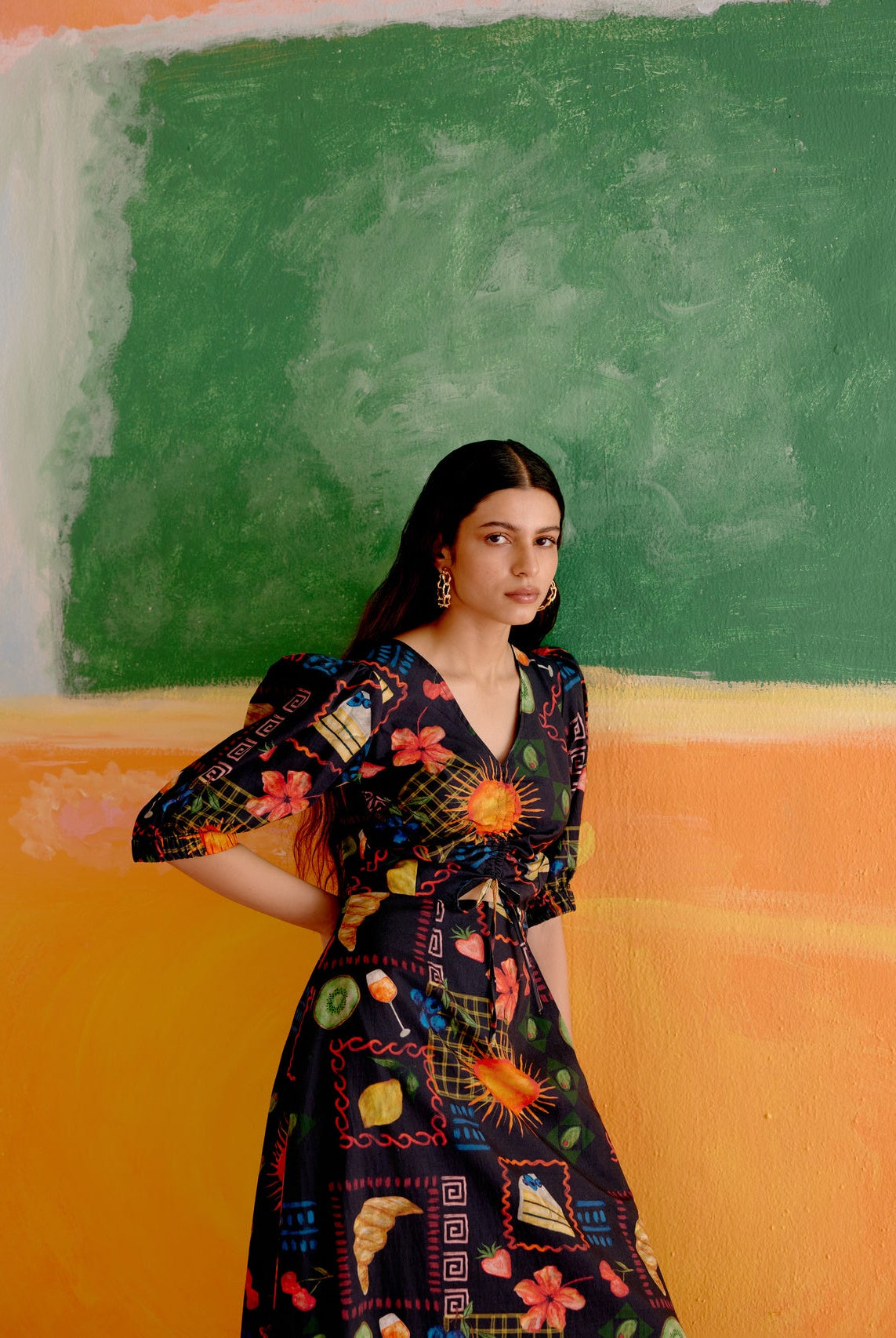 Paloma Midi Dress in Aloha Print - CiceroniDressesHappi Space