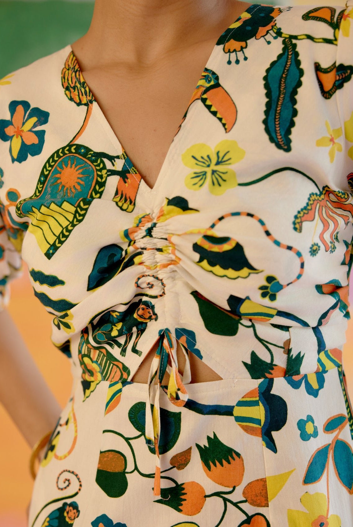 Paloma Midi Dress in Kakapo Print - CiceroniDressesHappi Space