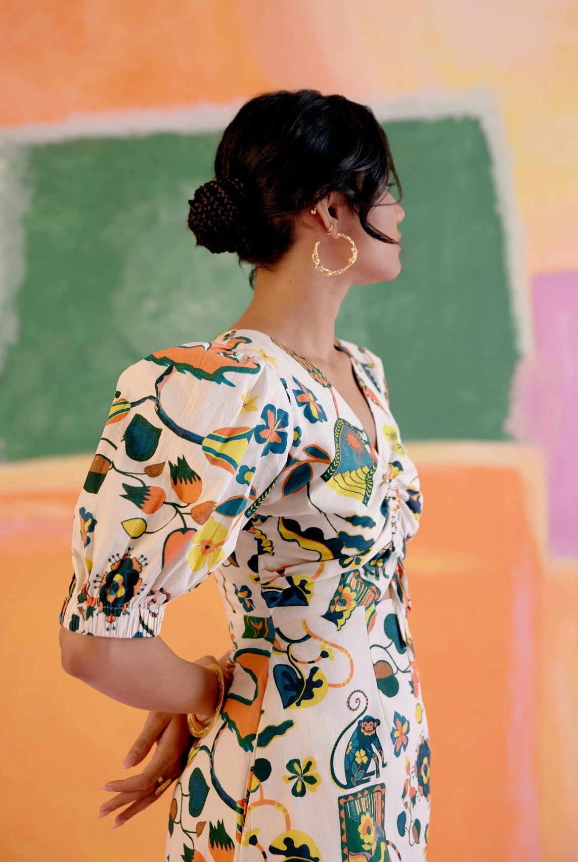 Paloma Midi Dress in Kakapo Print - CiceroniDressesHappi Space