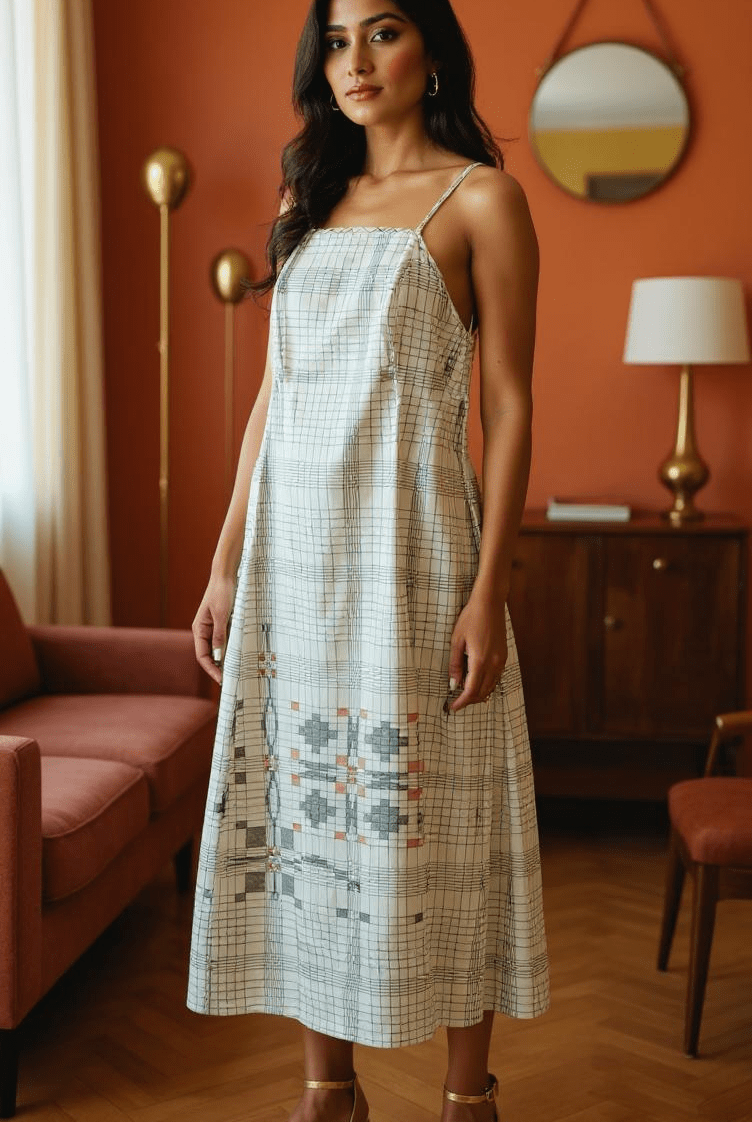 Panel Spaghetti Dress - CiceroniDressesBhomra