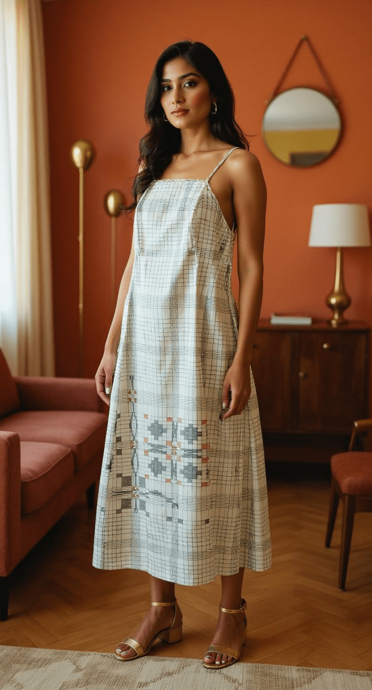 Panel Spaghetti Dress - CiceroniDressesBhomra