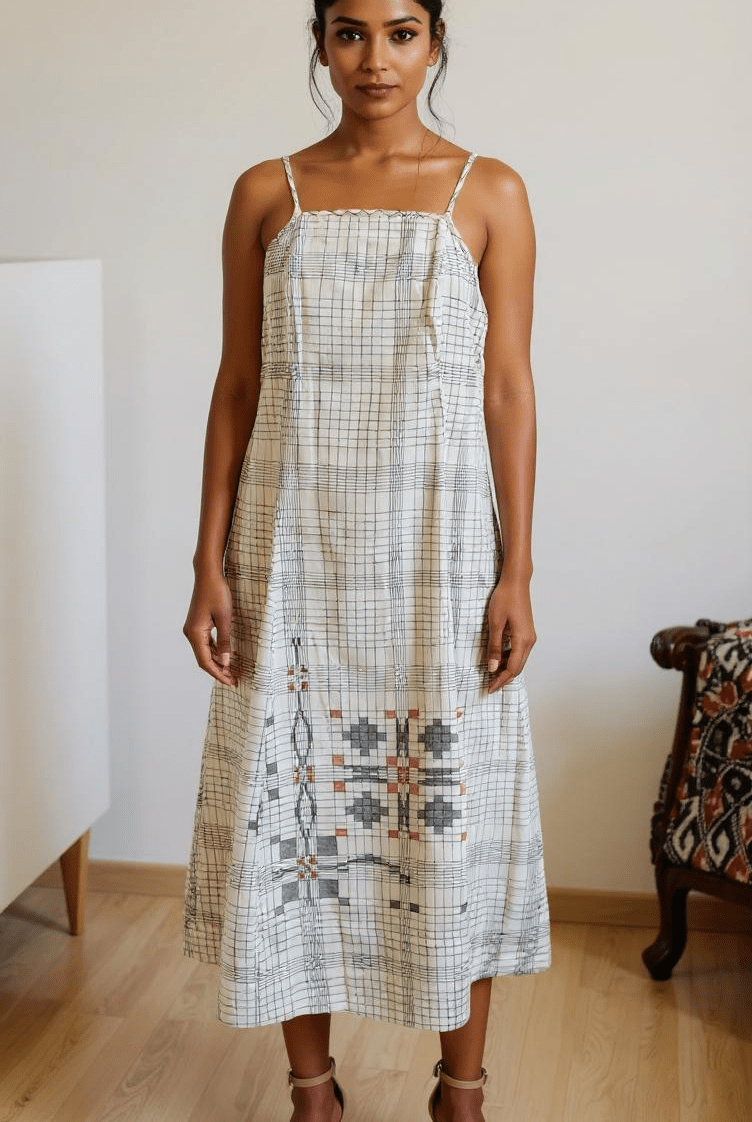 Panel Spaghetti Dress - CiceroniDressesBhomra