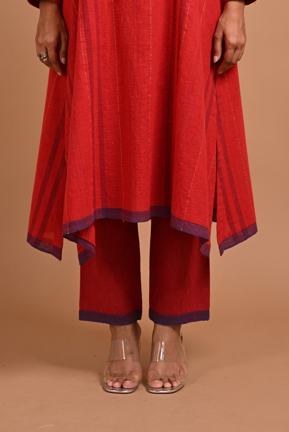 Pants with Contrast Hem - CiceroniPantsRang by Rajvi