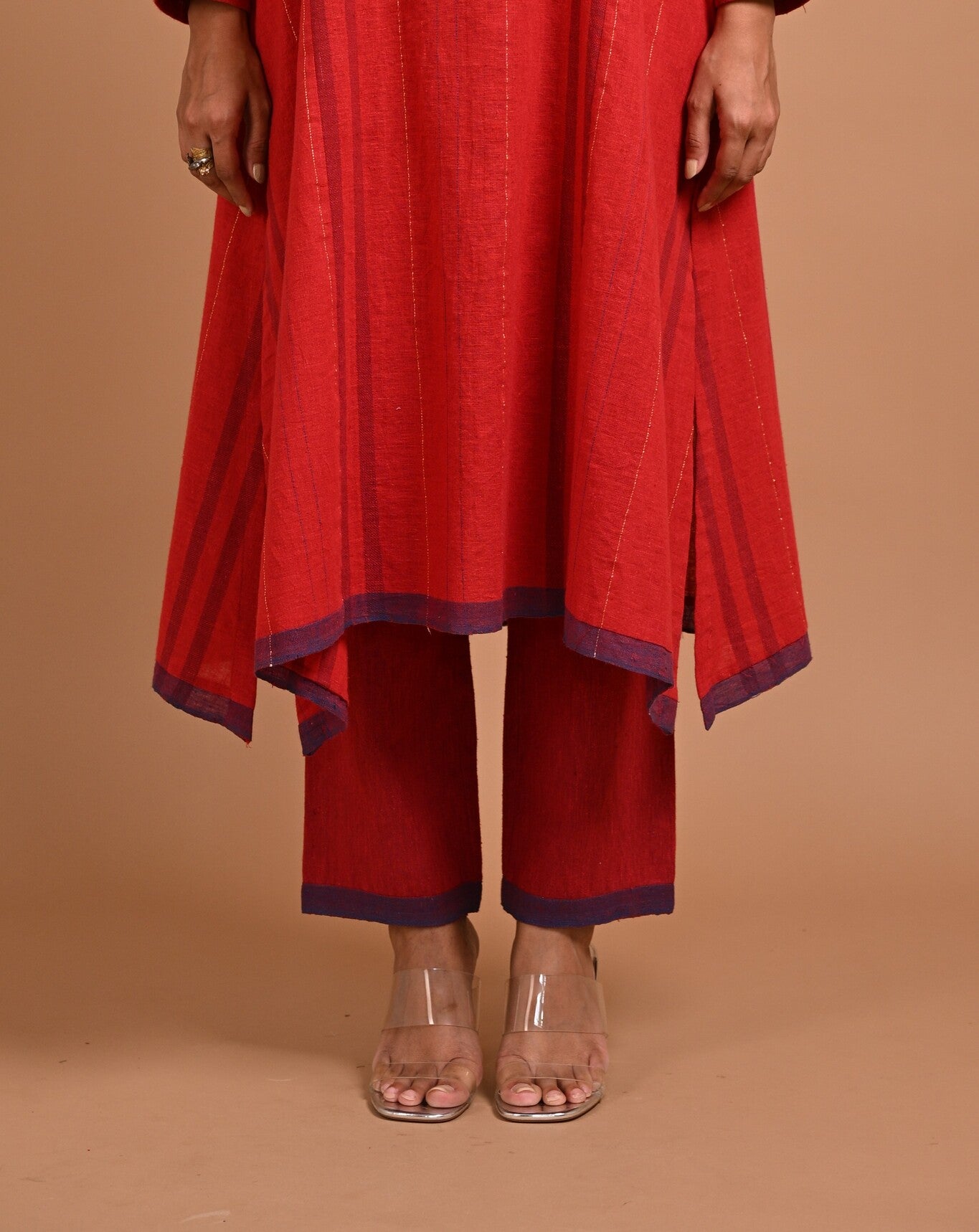 Pants with Contrast Hem - CiceroniPantsRang by Rajvi