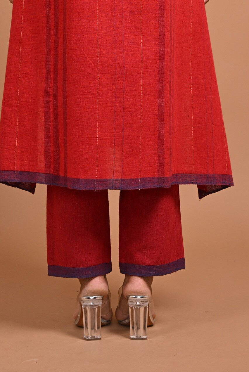 Pants with Contrast Hem - CiceroniPantsRang by Rajvi