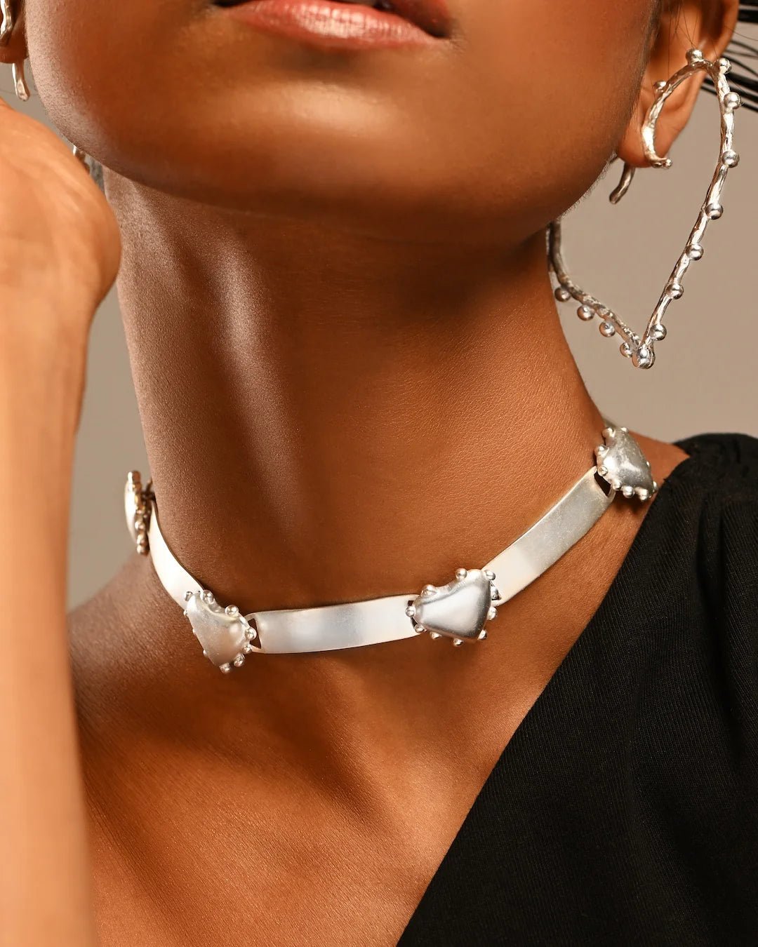 Passional Choker - Silver - CiceroniNeckpieceBatoki