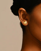 Passional Ear Studs - Gold - CiceroniEarringsBatoki
