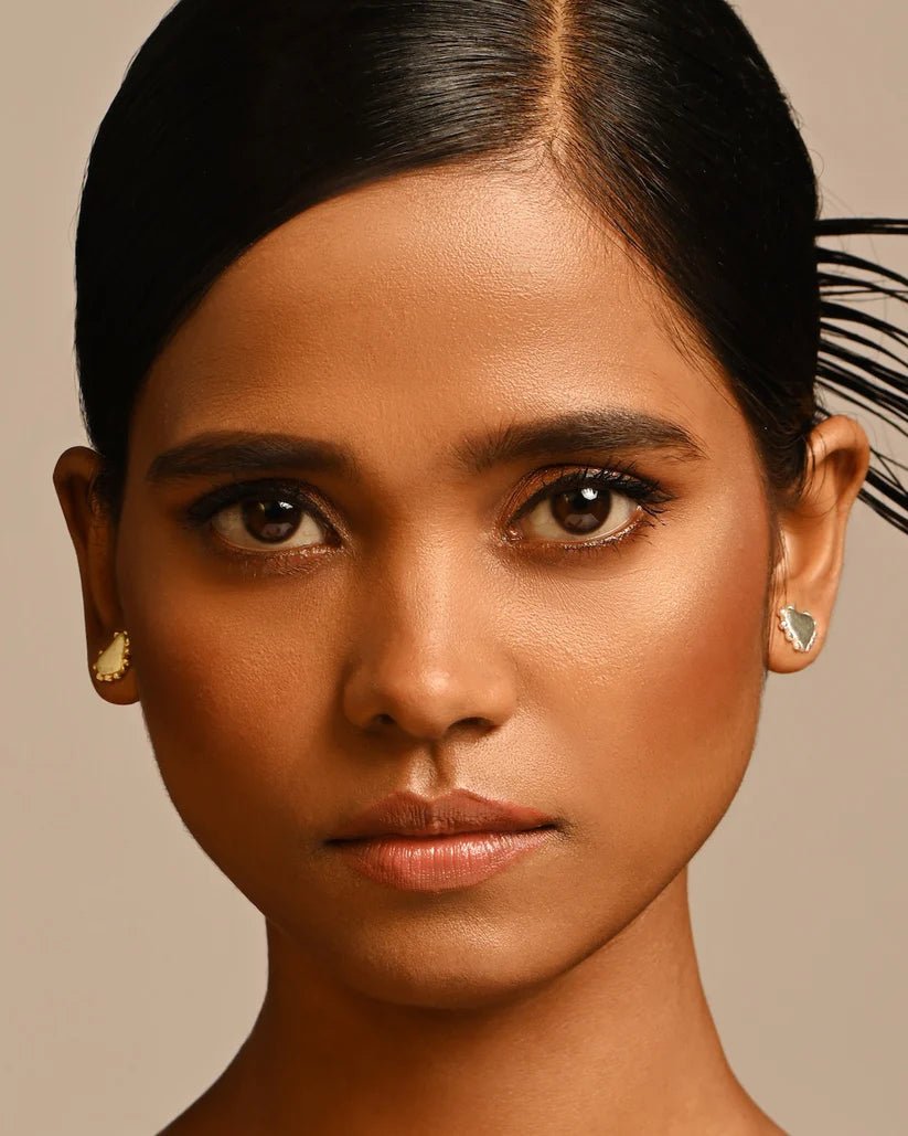 Passional Ear Studs - Gold - CiceroniEarringsBatoki