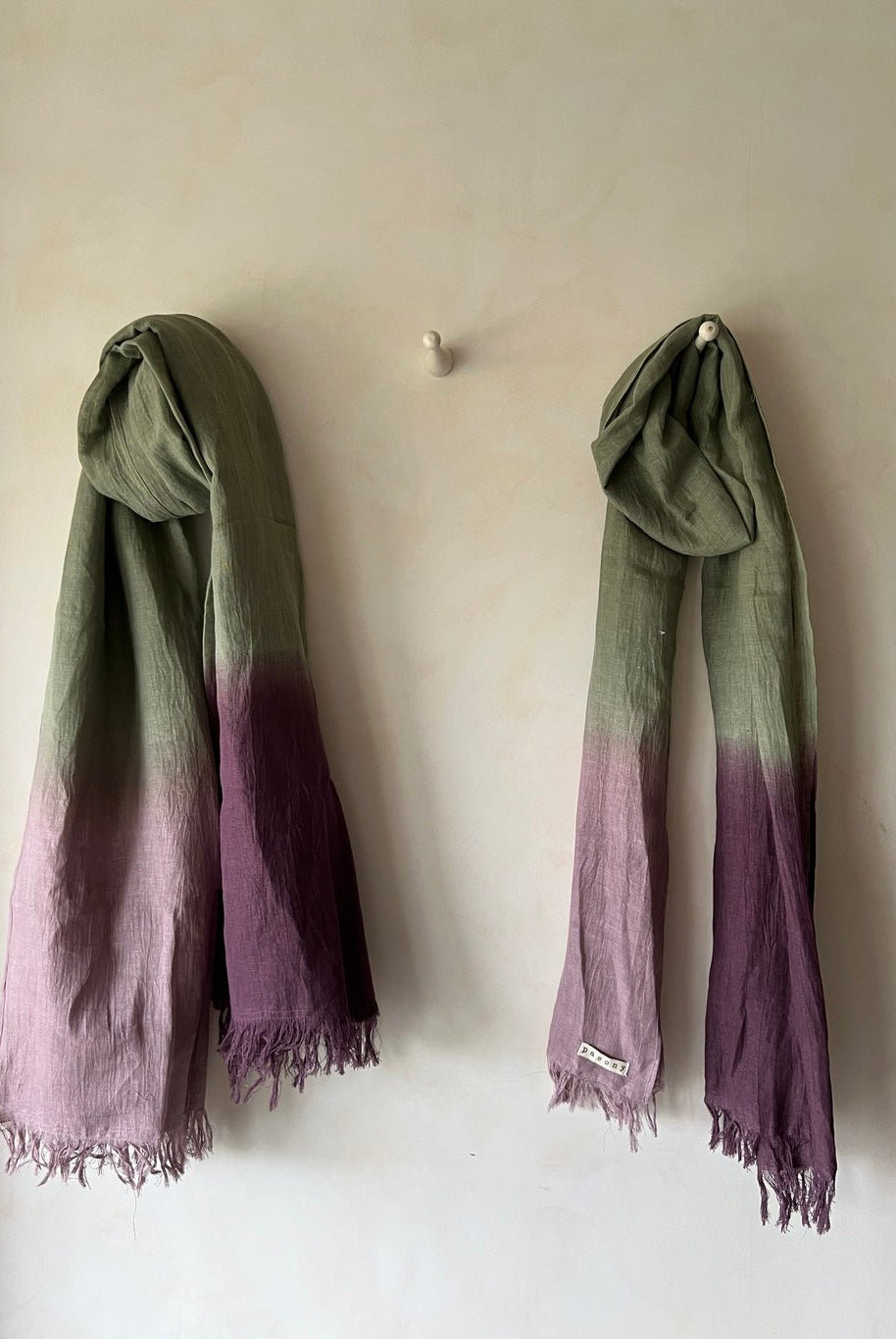 Pastel Green Ombre Stole - CiceroniScarvesPaeony