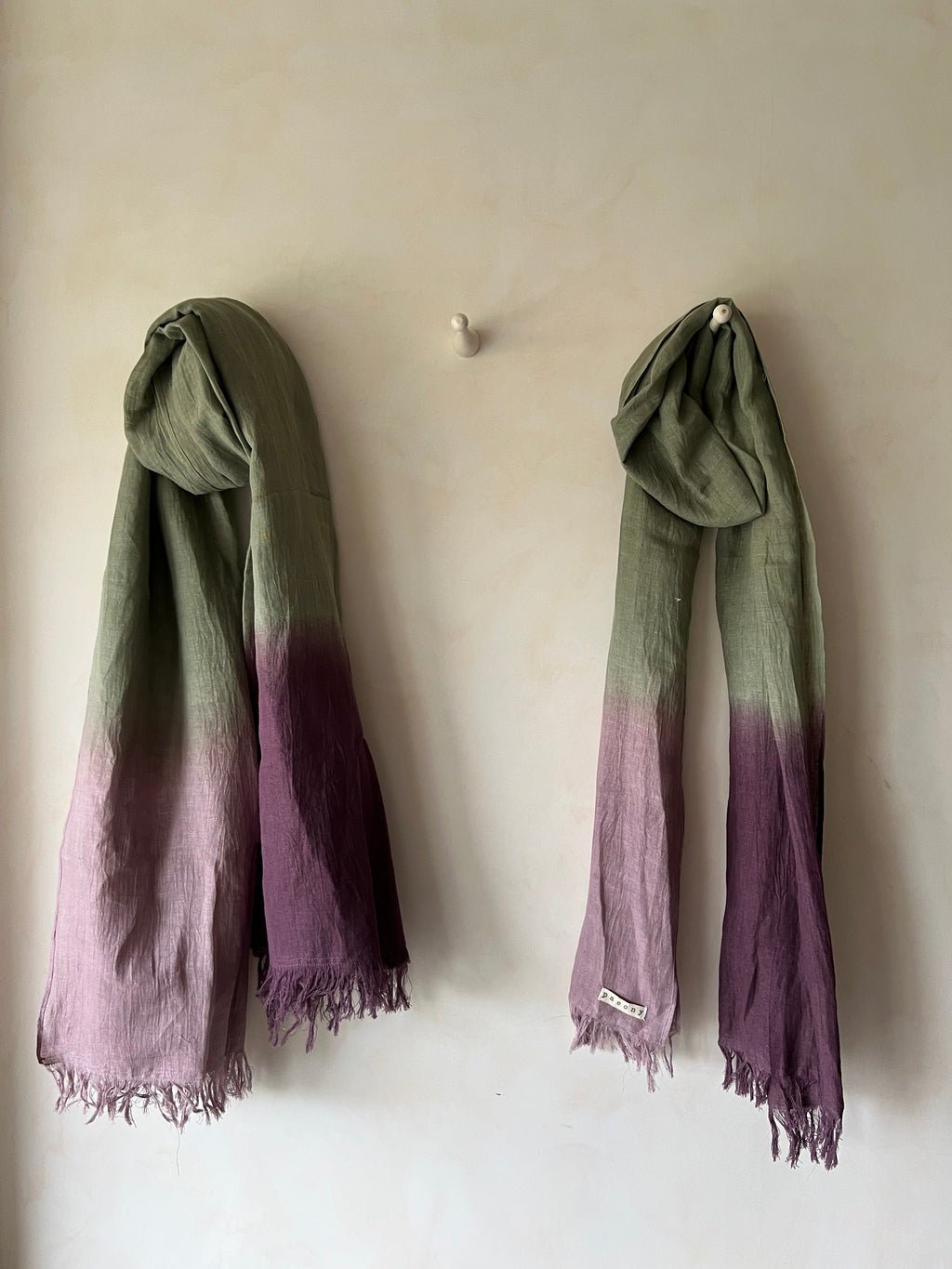 Pastel Green Ombre Stole - CiceroniScarvesPaeony