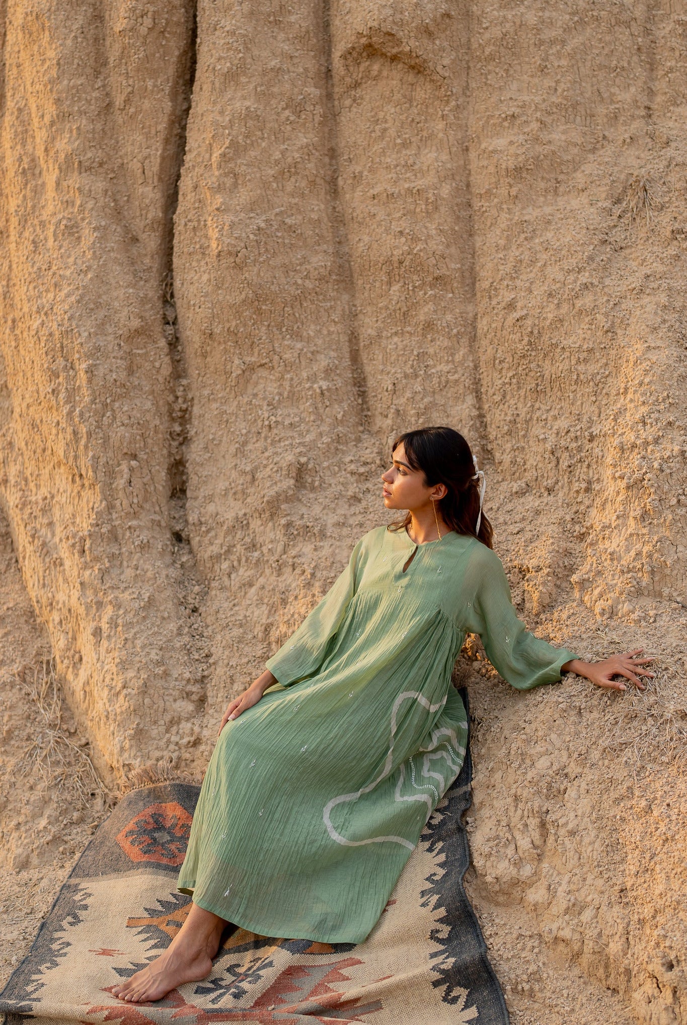 Pastel Green Ruzgar Dress - CiceroniDressesNirjara