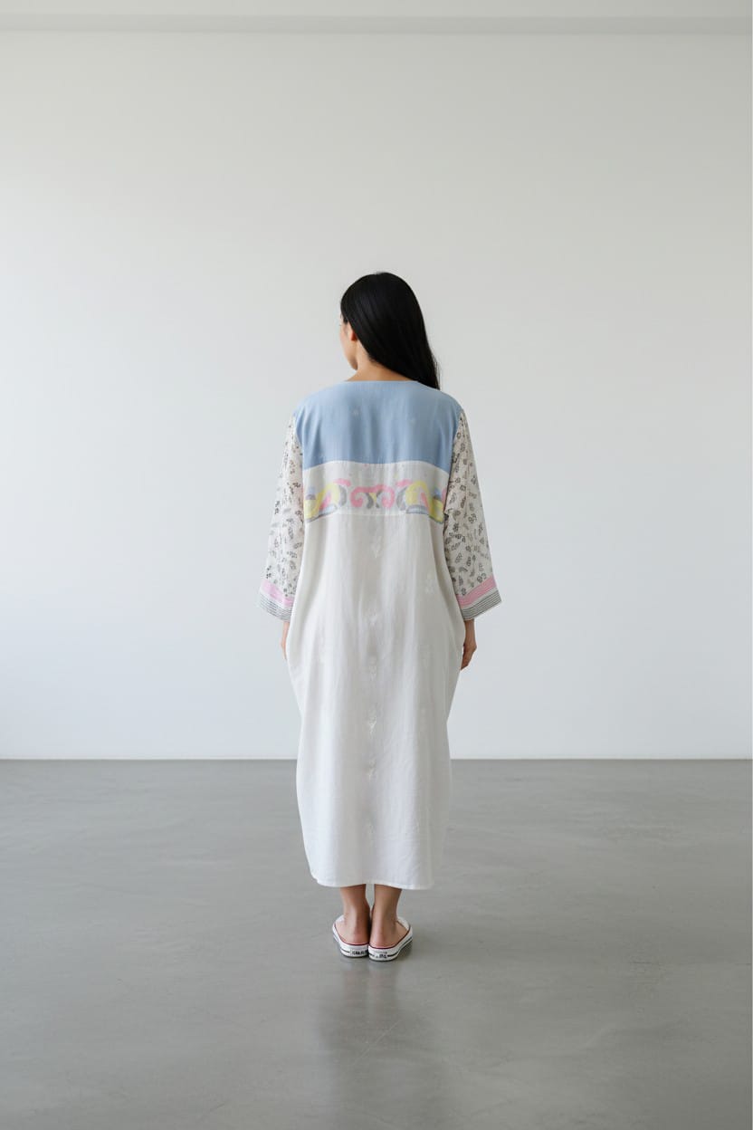 Patch Shirt Dress β Dot Lotus Jamdani - CiceroniDressesBhomra