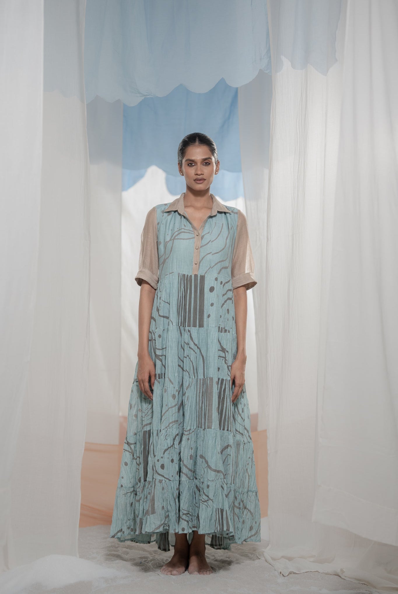 Pathway Shirt Dress - CiceroniDressesAmoda - Essence Of India