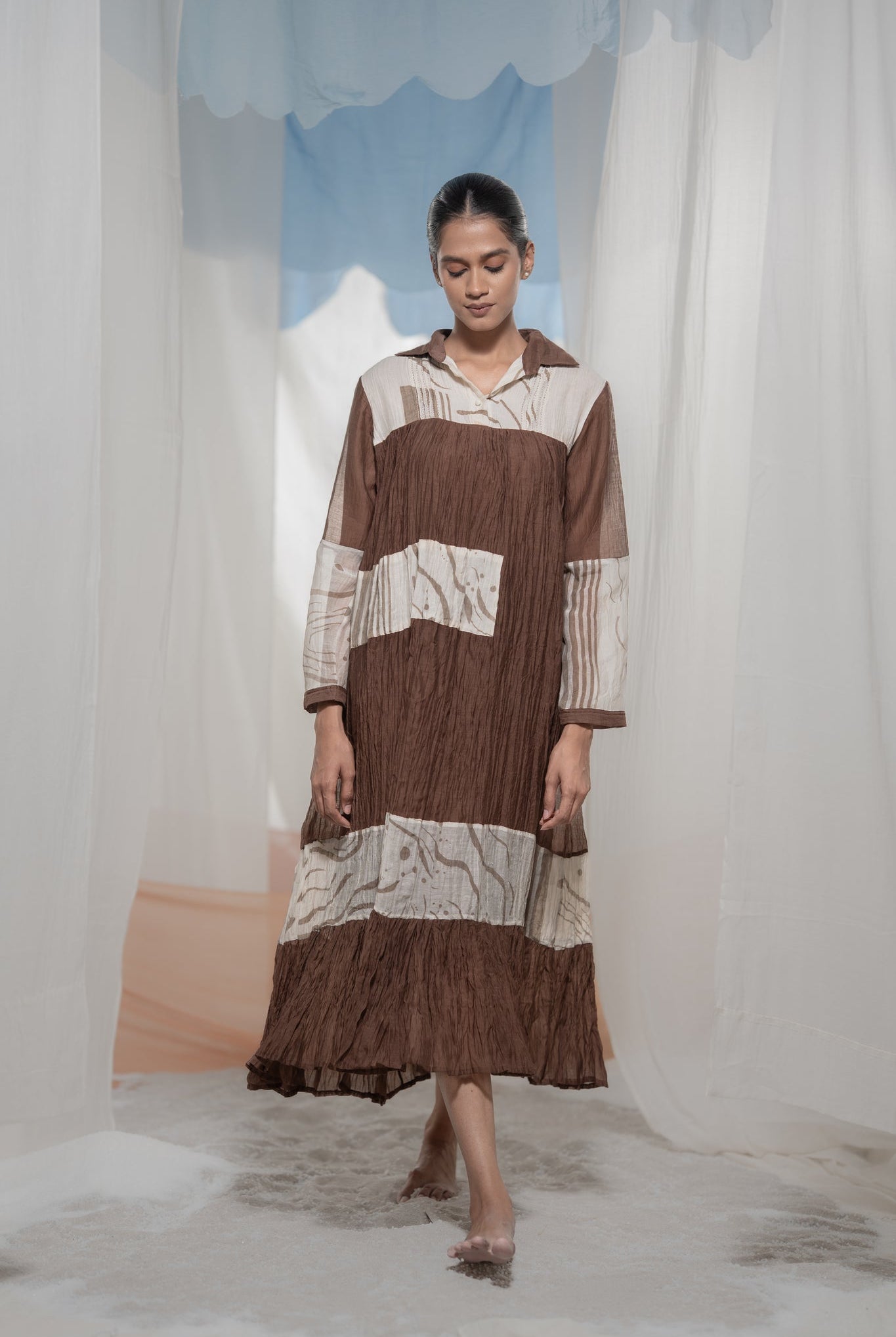 Pathway Shirt Frilled Dress - CiceroniDressesAmoda - Essence Of India