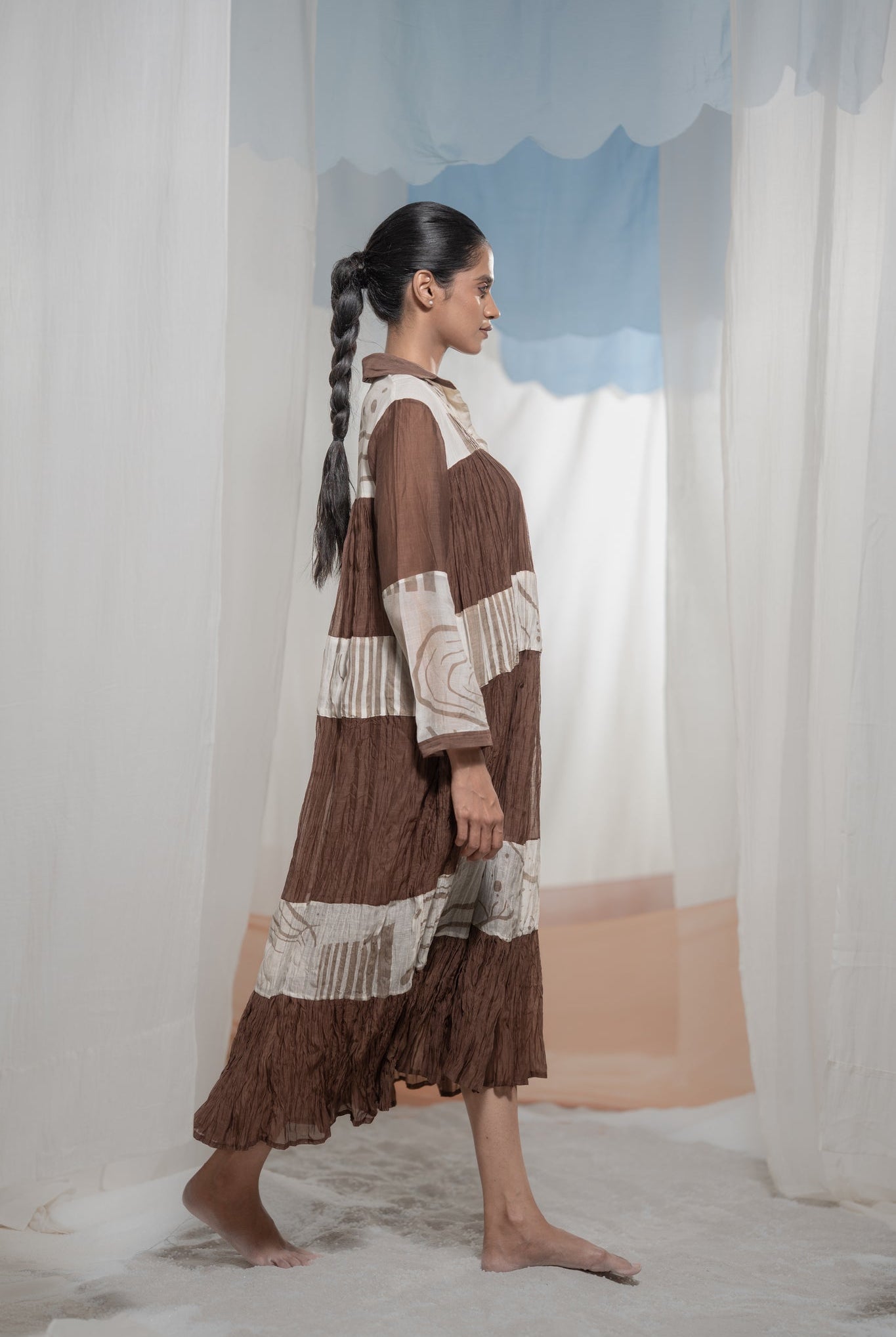 Pathway Shirt Frilled Dress - CiceroniDressesAmoda - Essence Of India