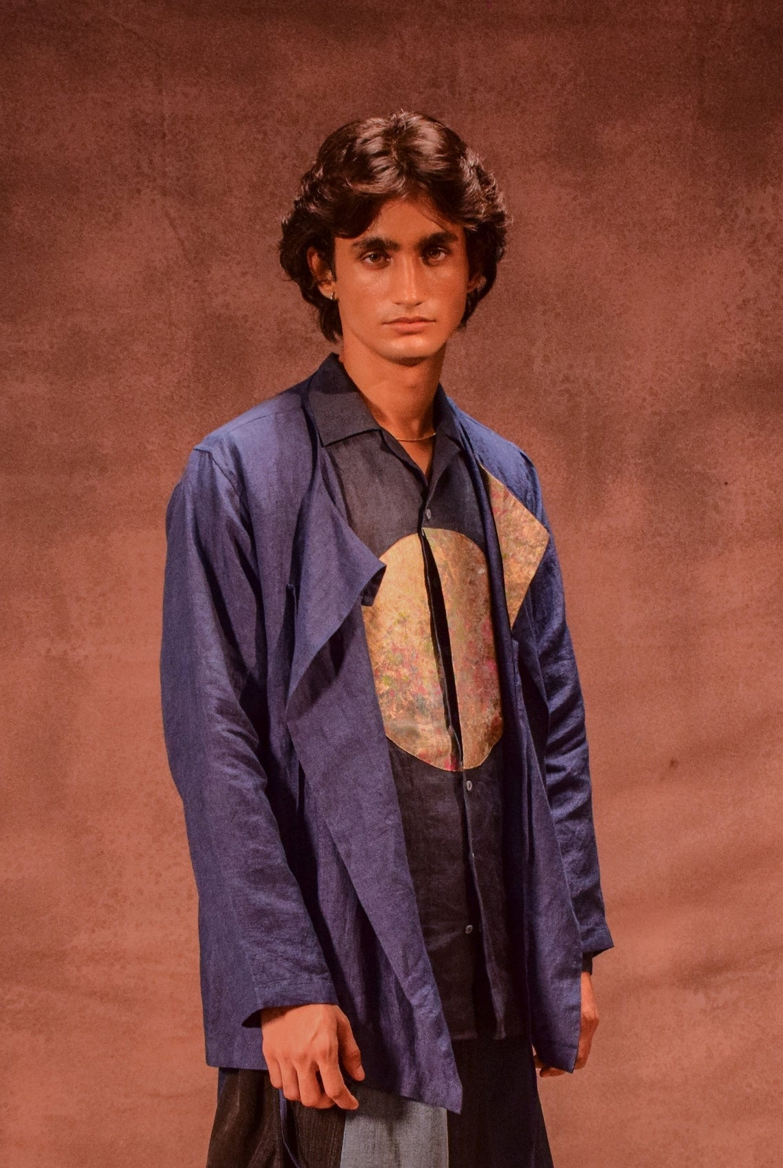 Patina Linen Shirt in Denim Blue - CiceroniMen ShirtsAnam Husain