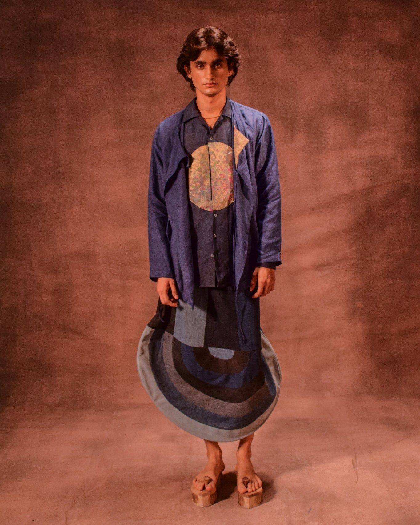 Patina Linen Shirt in Denim Blue - CiceroniMen ShirtsAnam Husain