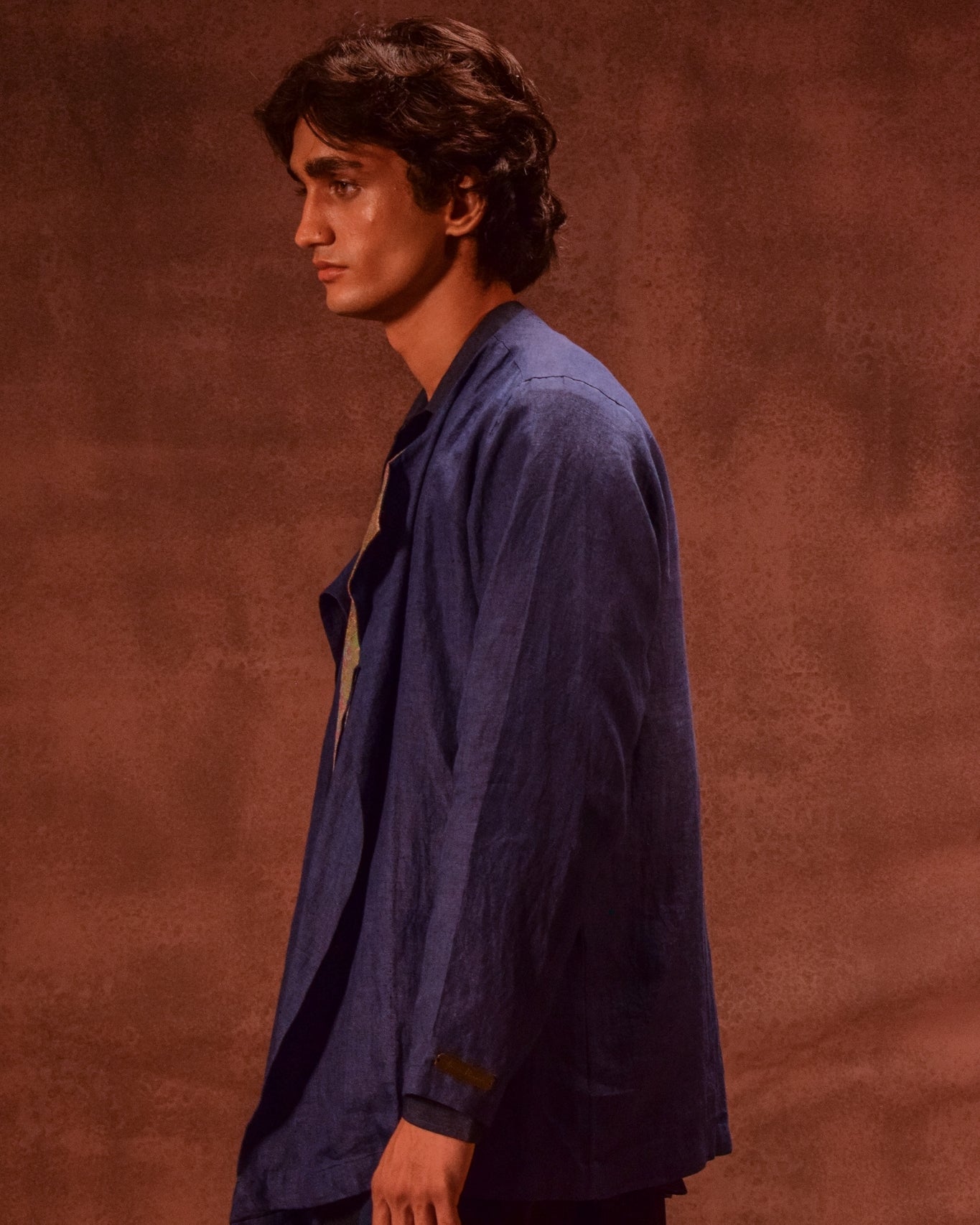 Patina Linen Shirt in Denim Blue - CiceroniMen ShirtsAnam Husain