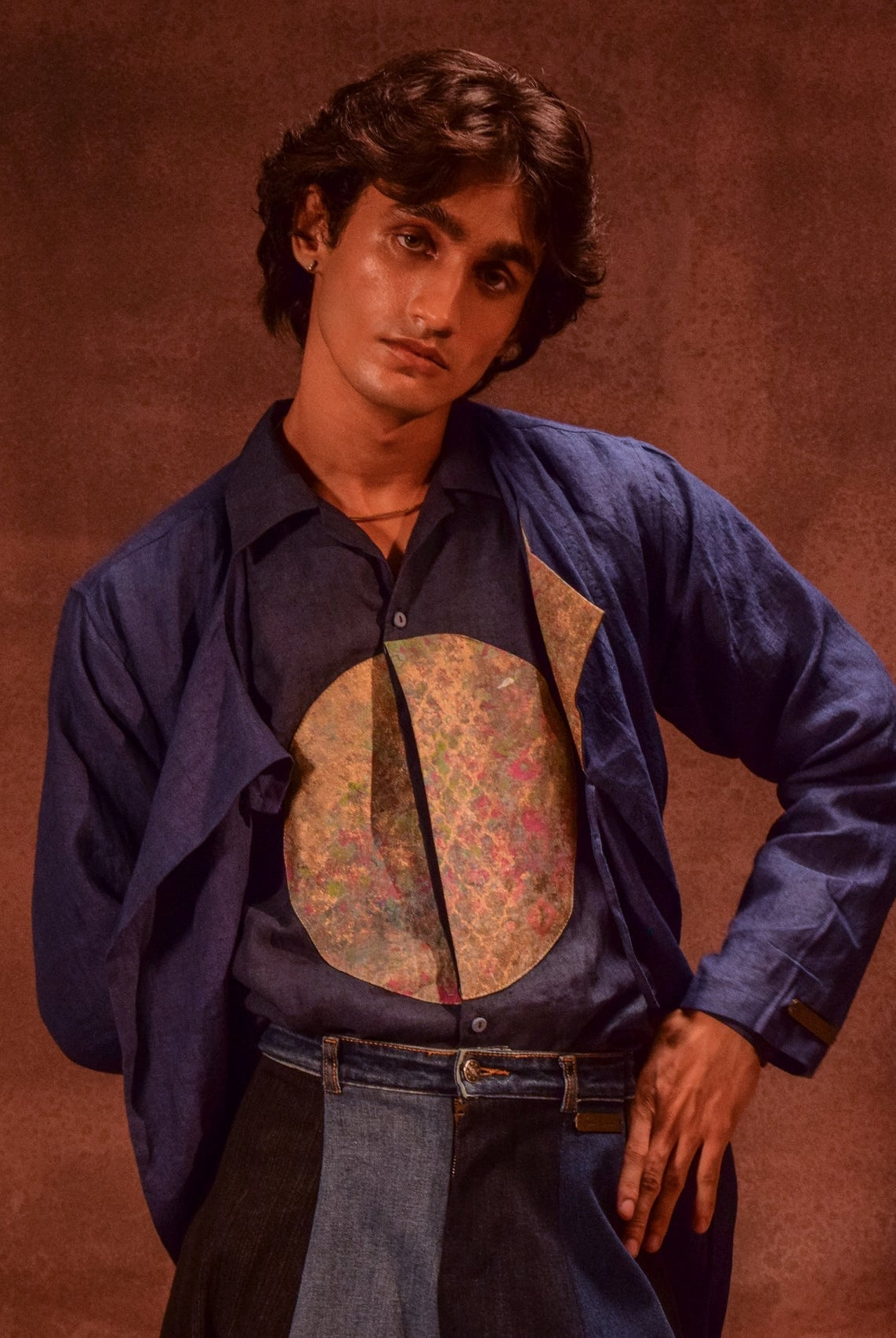 Patina Linen Shirt in Denim Blue - CiceroniMen ShirtsAnam Husain