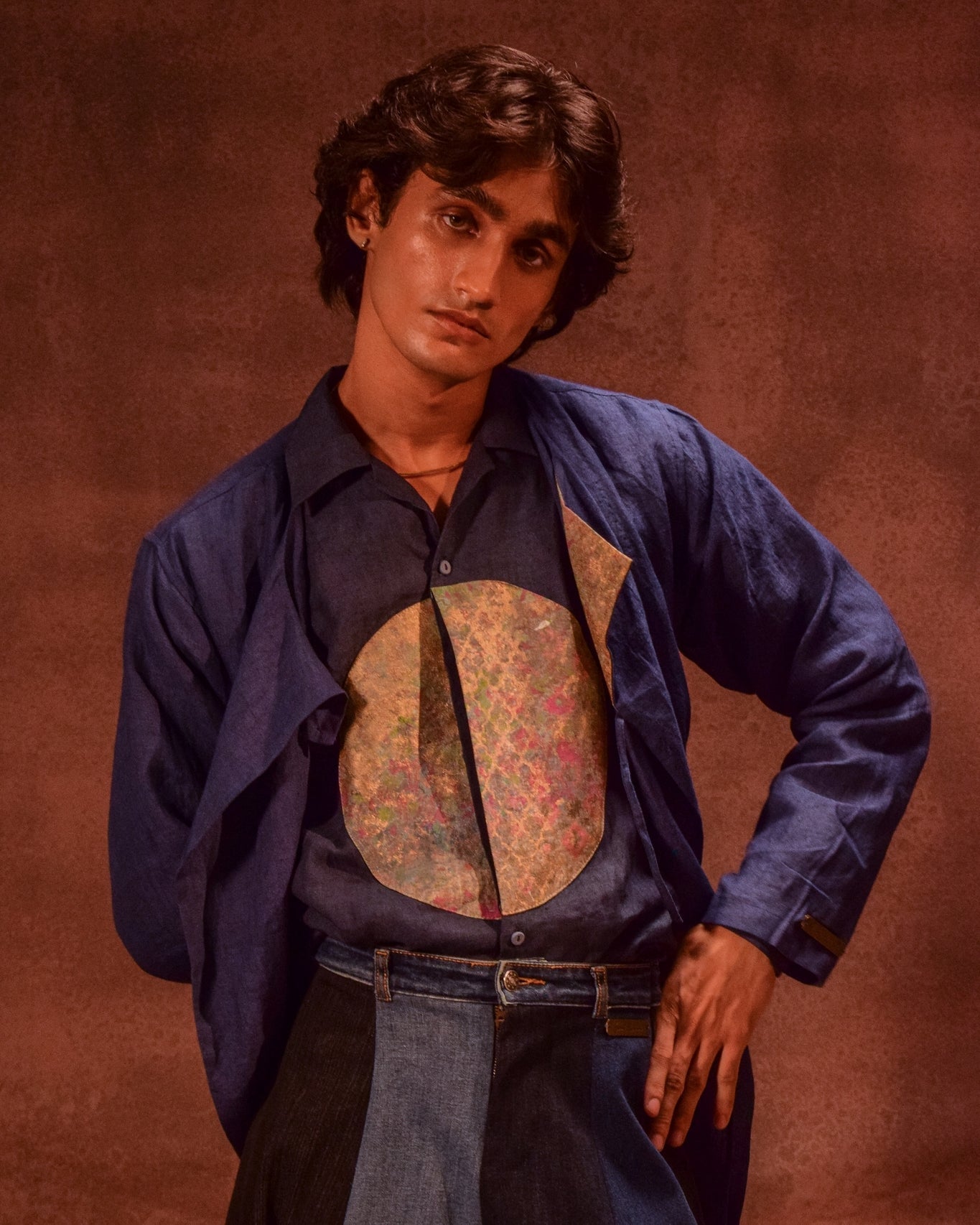Patina Linen Shirt in Denim Blue - CiceroniMen ShirtsAnam Husain