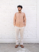 Peach Linen Shirt - CiceroniMen Shirtswith N.