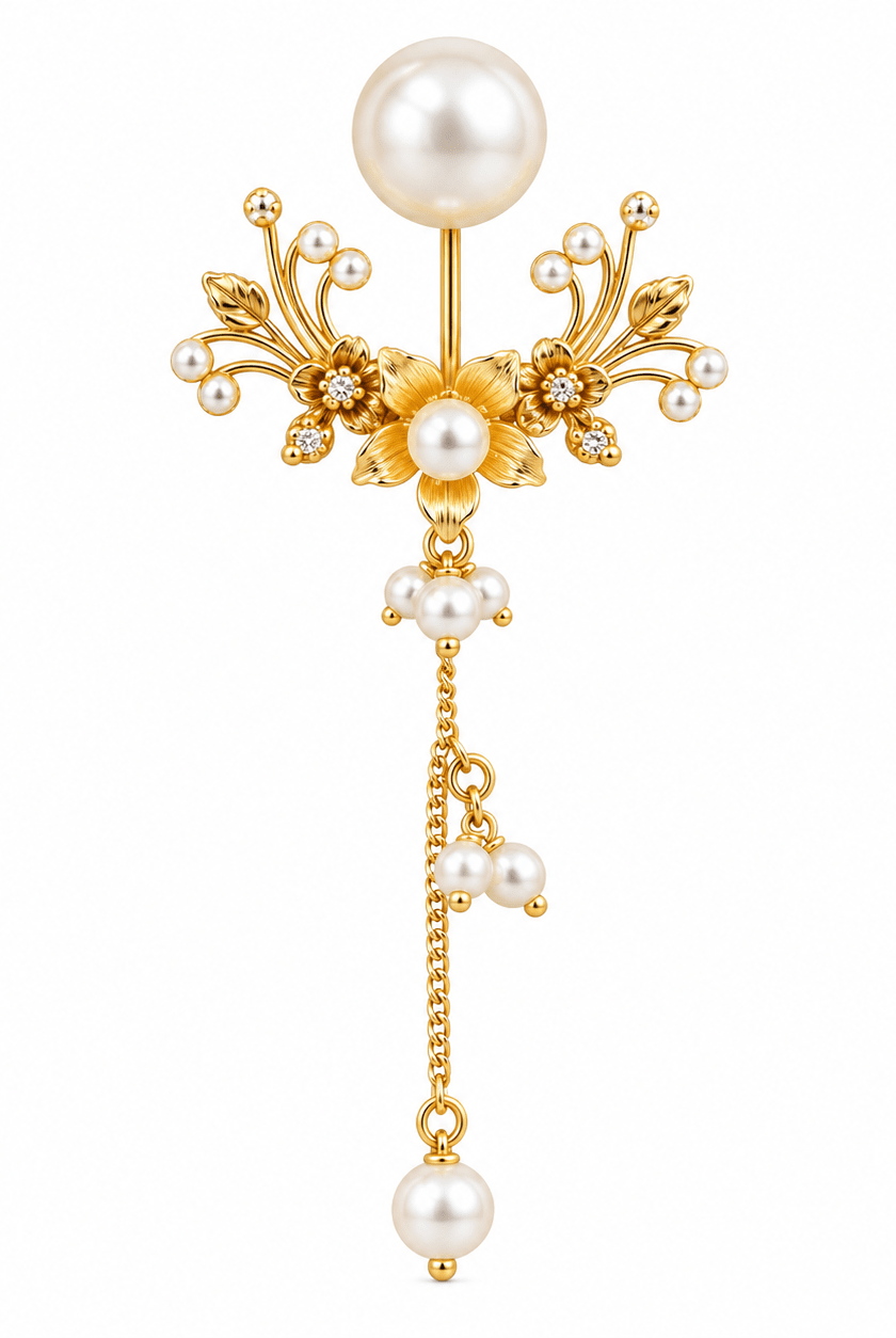 Pearl Blossom Cascade Ear Jacket - CiceroniEarringKalon Art Jewellery