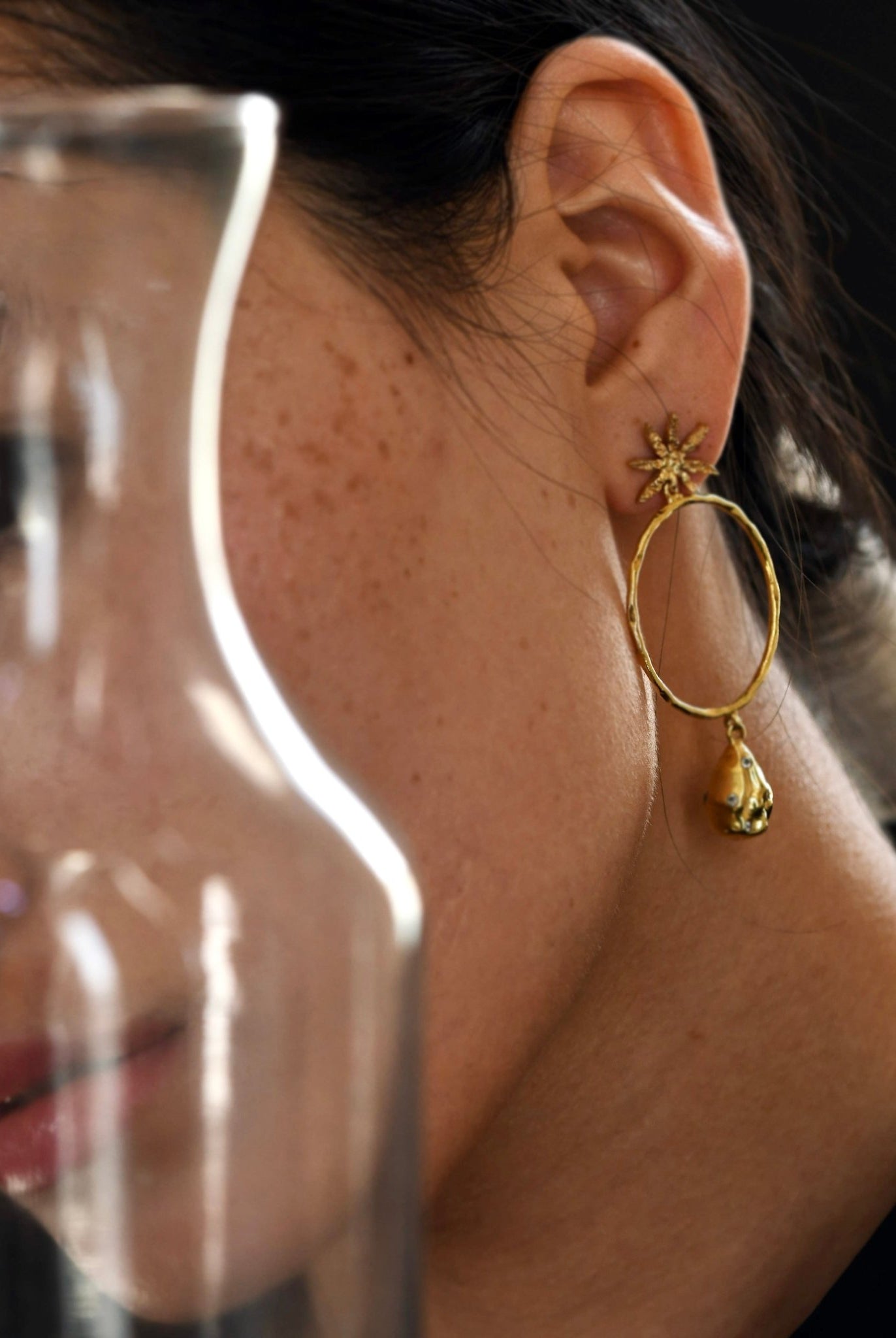 Pearl & Cinnamon Dangle Earrings - CiceroniEarringsThe Loom Art