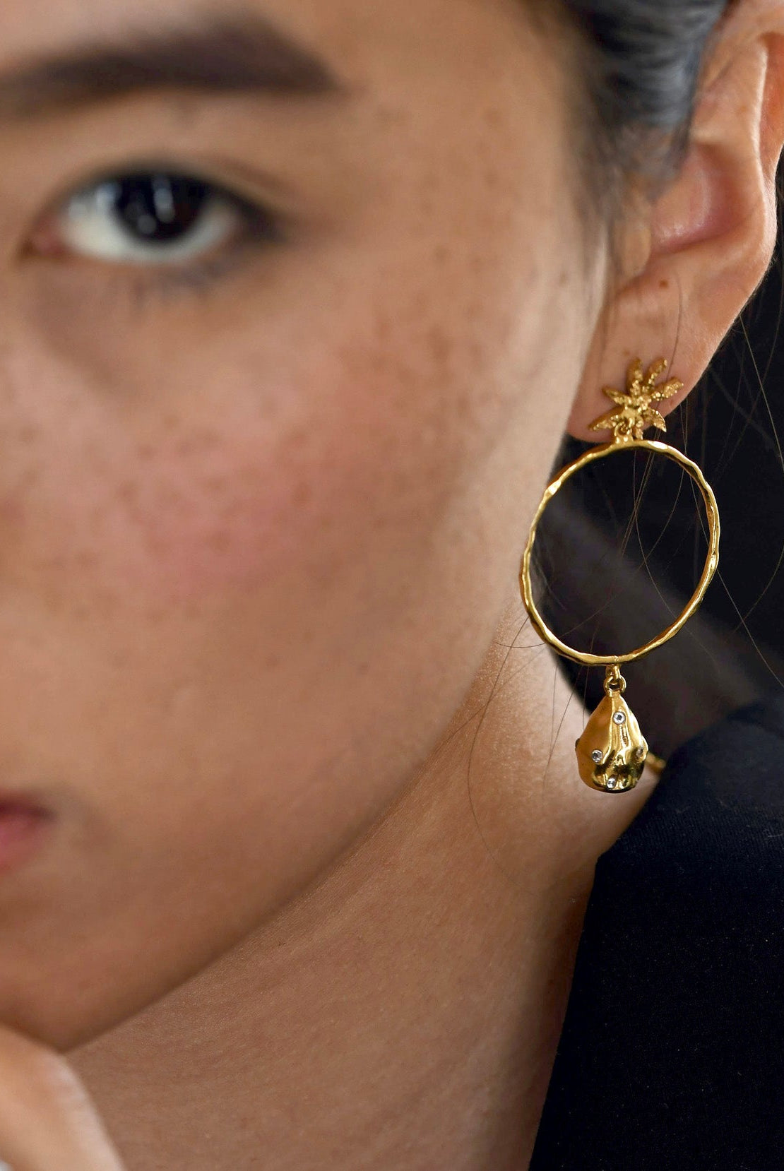 Pearl & Cinnamon Dangle Earrings - CiceroniEarringsThe Loom Art