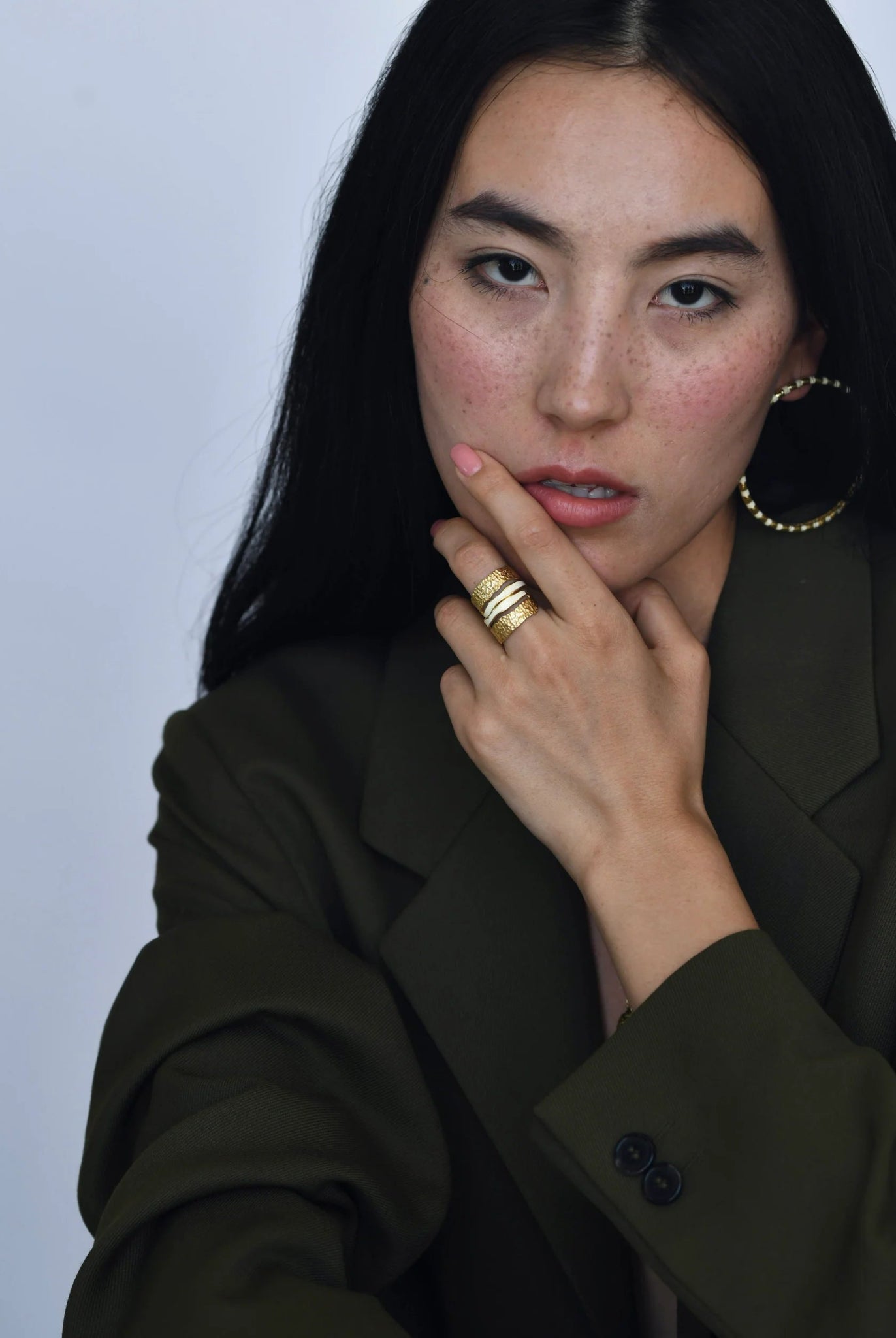 Pearl Enamel Stackable Rings - CiceroniRingsThe Loom Art
