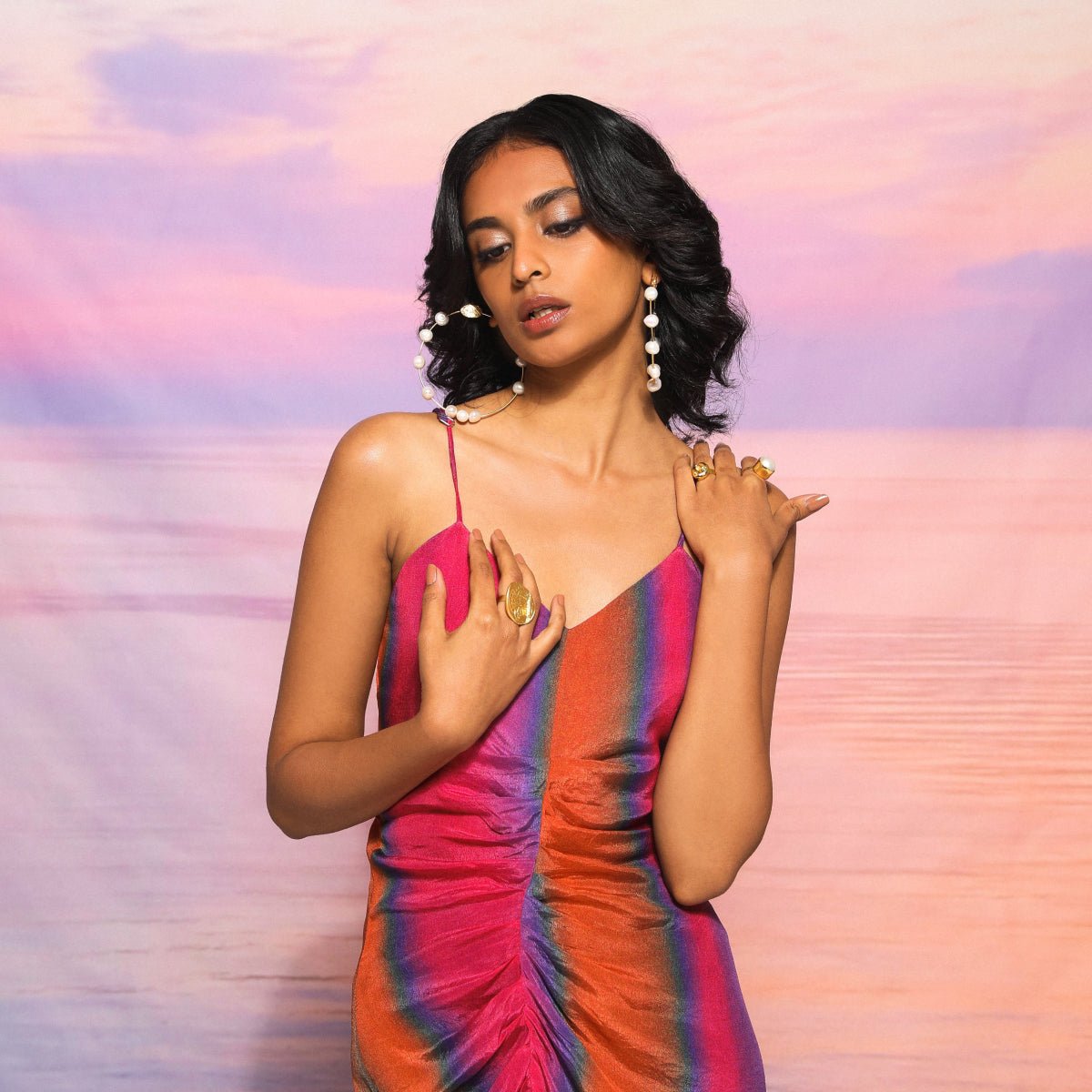 Pearl Moon Hoops - CiceroniEarringsStudio Kassa