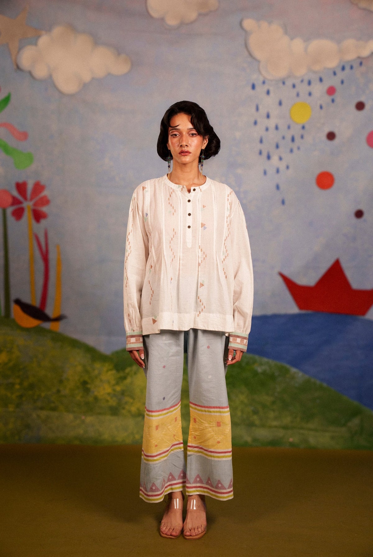 Pearl Pleated Top & Pants Set - CiceroniCo-ord SetBhomra