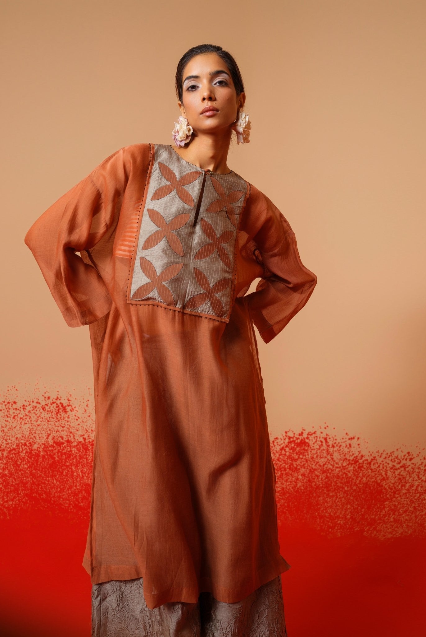 Pebble Tunic - Peach - CiceroniKurta, Everyday WearStoique