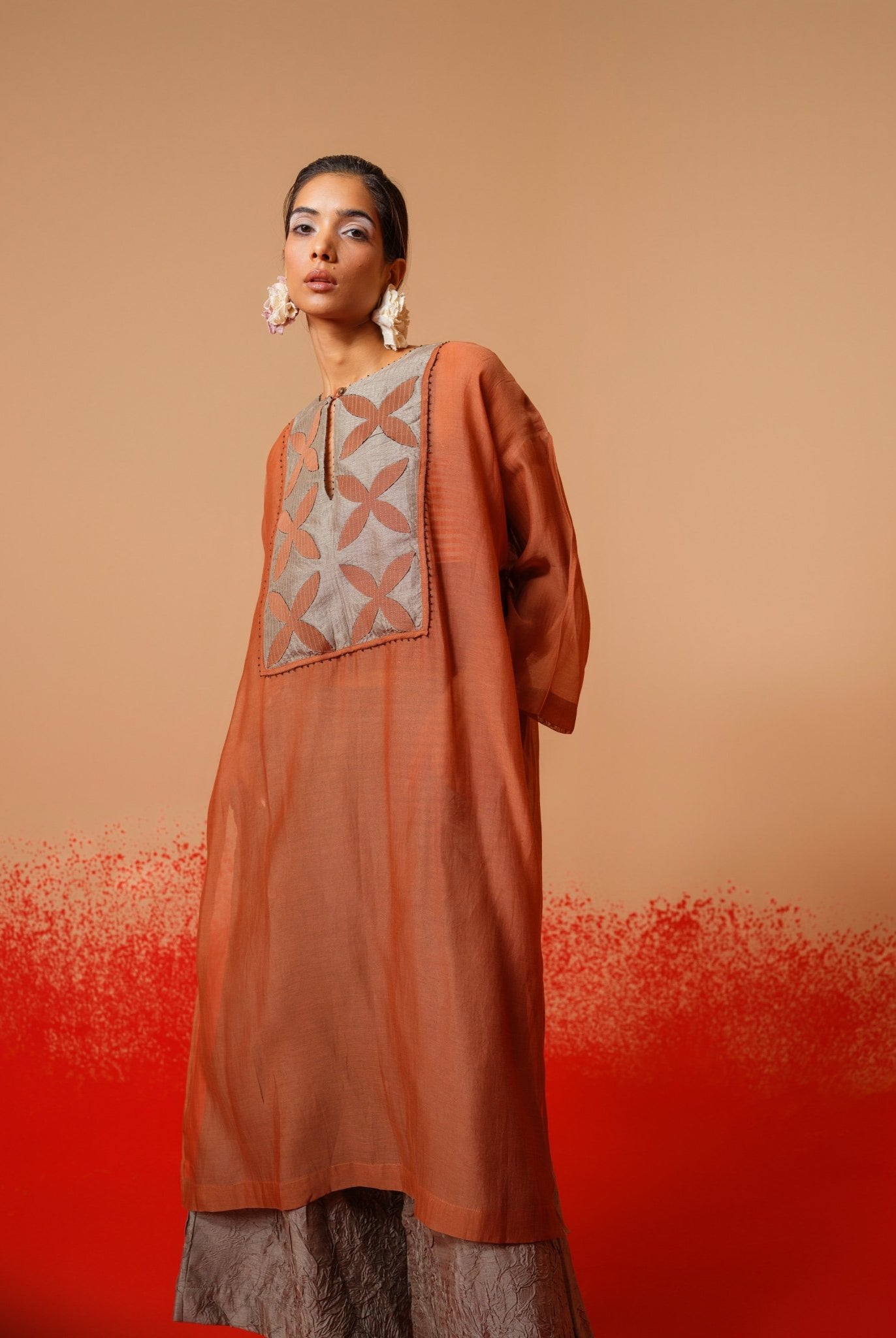 Pebble Tunic - Peach - CiceroniKurta, Everyday WearStoique