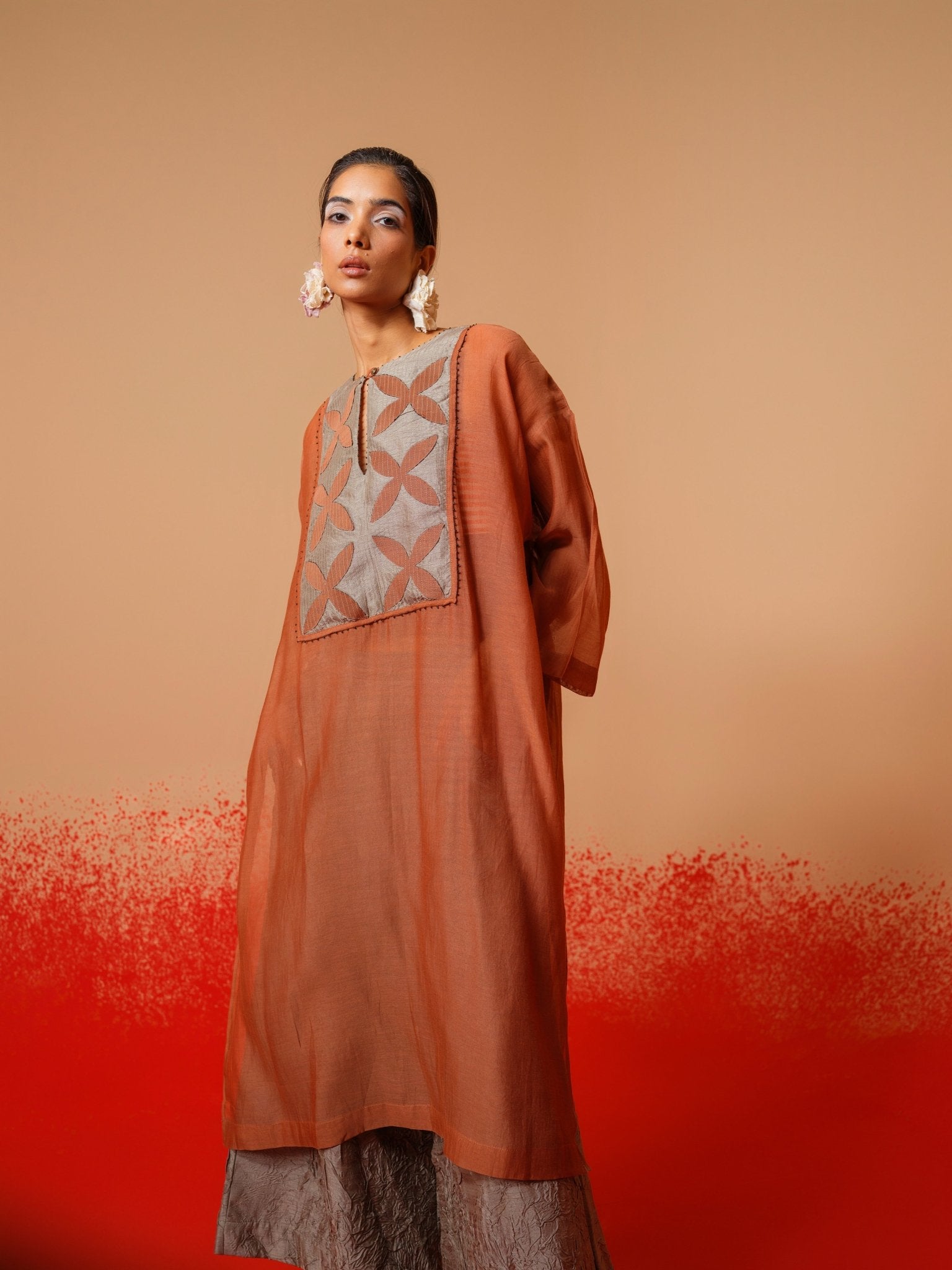 Pebble Tunic - Peach - CiceroniKurta, Everyday WearStoique