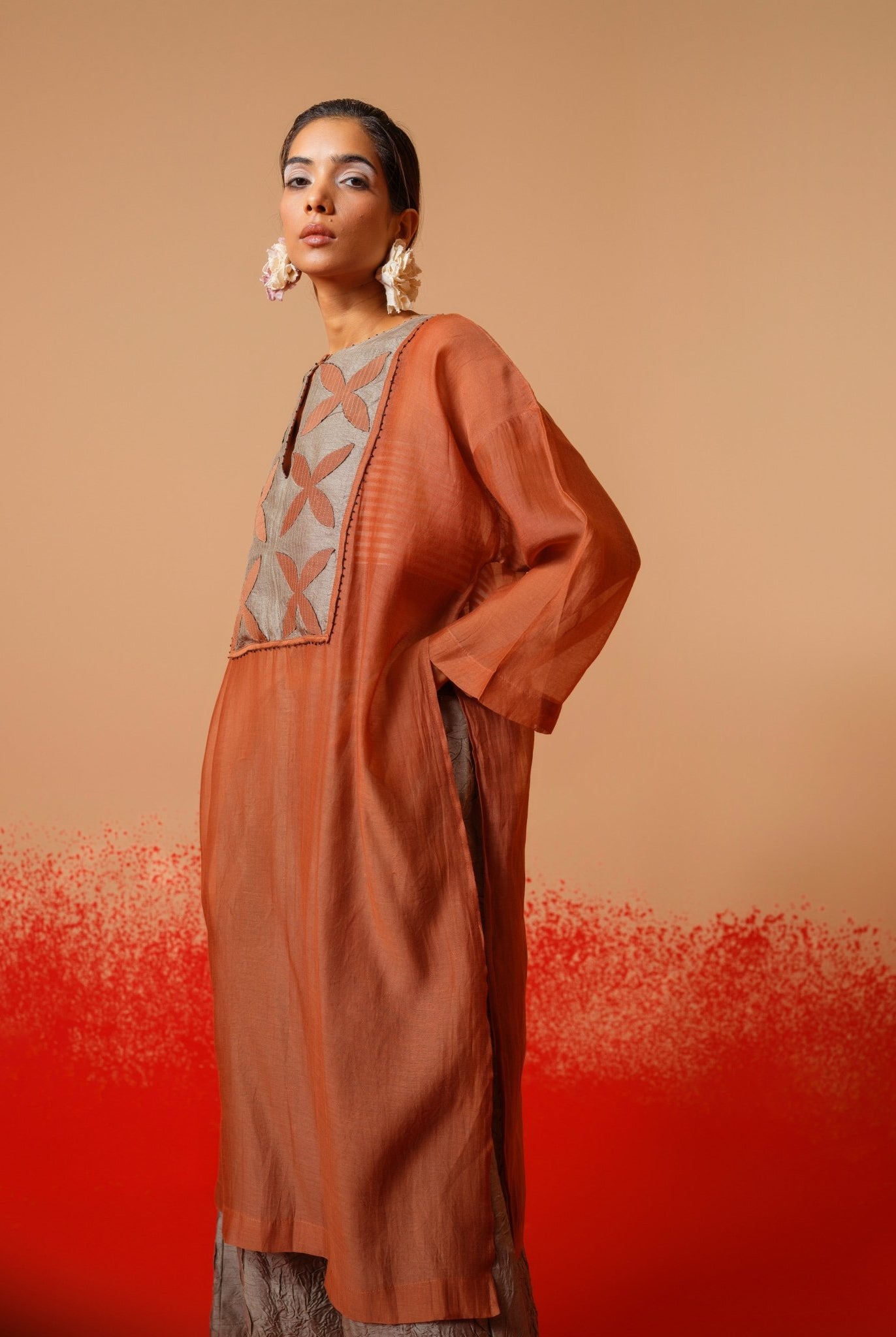 Pebble Tunic - Peach - CiceroniKurta, Everyday WearStoique