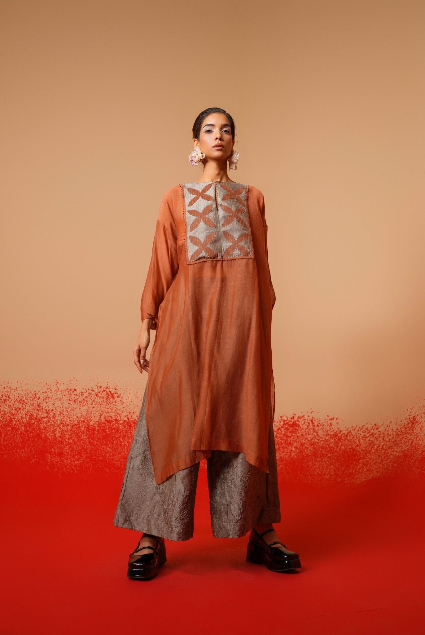 Pebble Tunic - Peach - CiceroniKurta, Everyday WearStoique