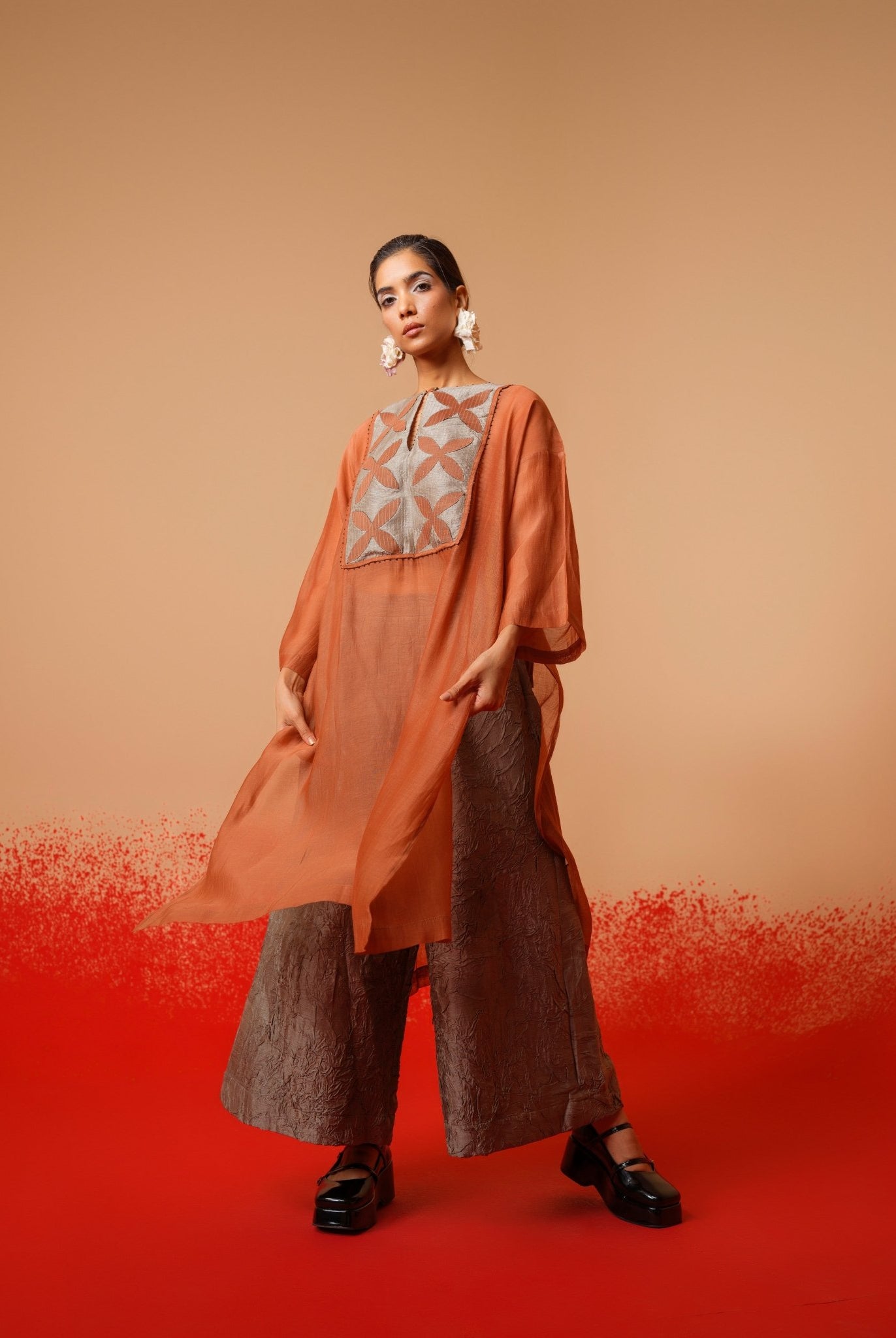Pebble Tunic - Peach - CiceroniKurta, Everyday WearStoique