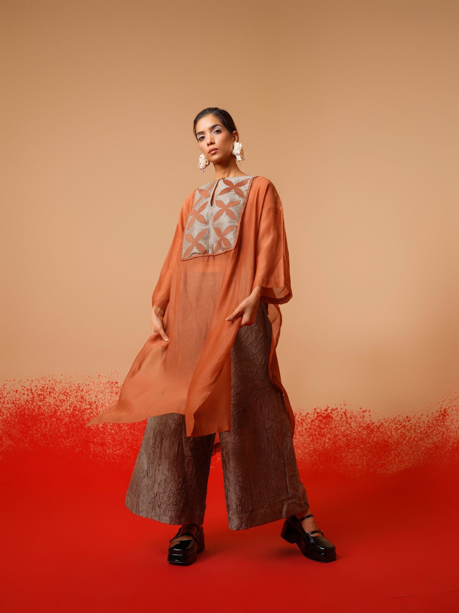 Pebble Tunic - Peach - CiceroniKurta, Everyday WearStoique